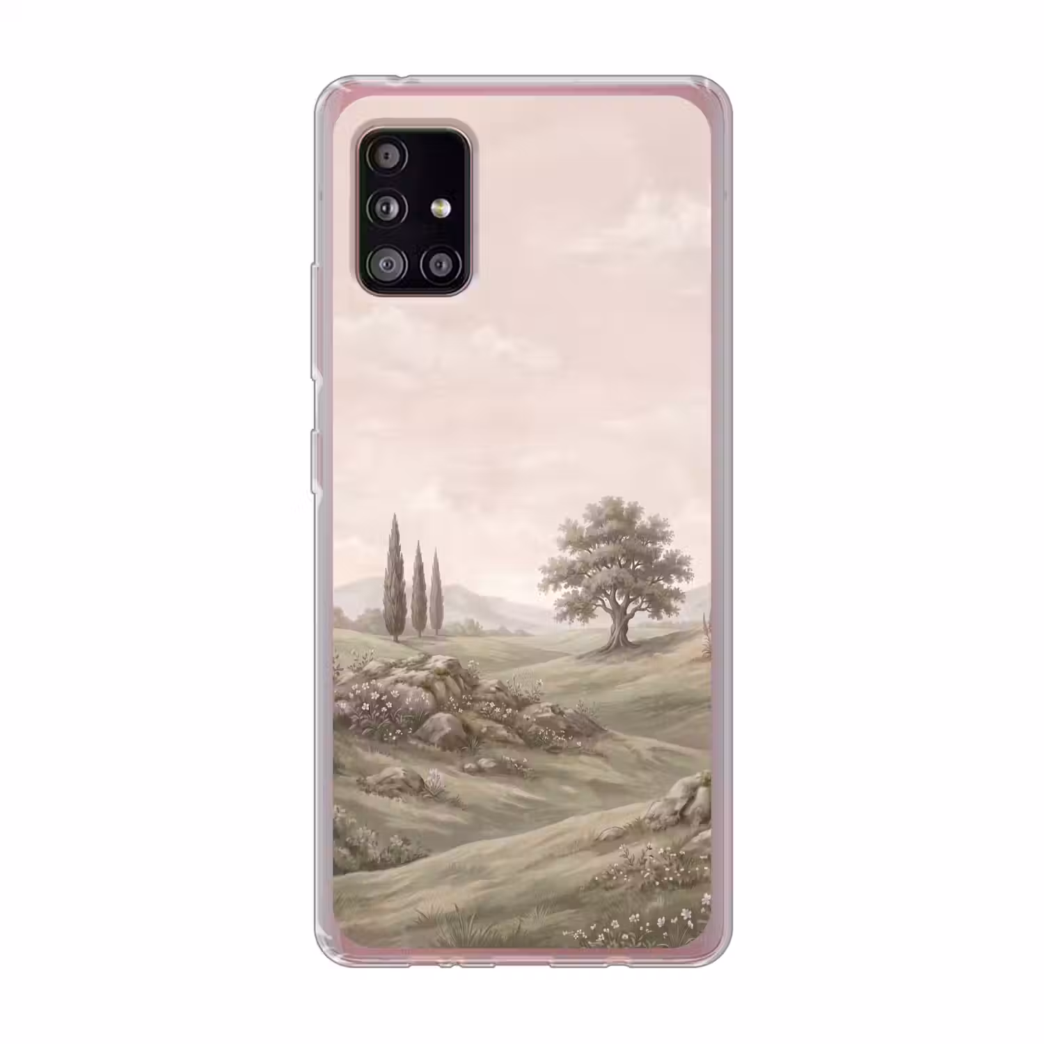 Heuvellandschap - Bomen - Natuur - Groen Telefoonhoesje Samsung Galaxy A51 5G klein -3d