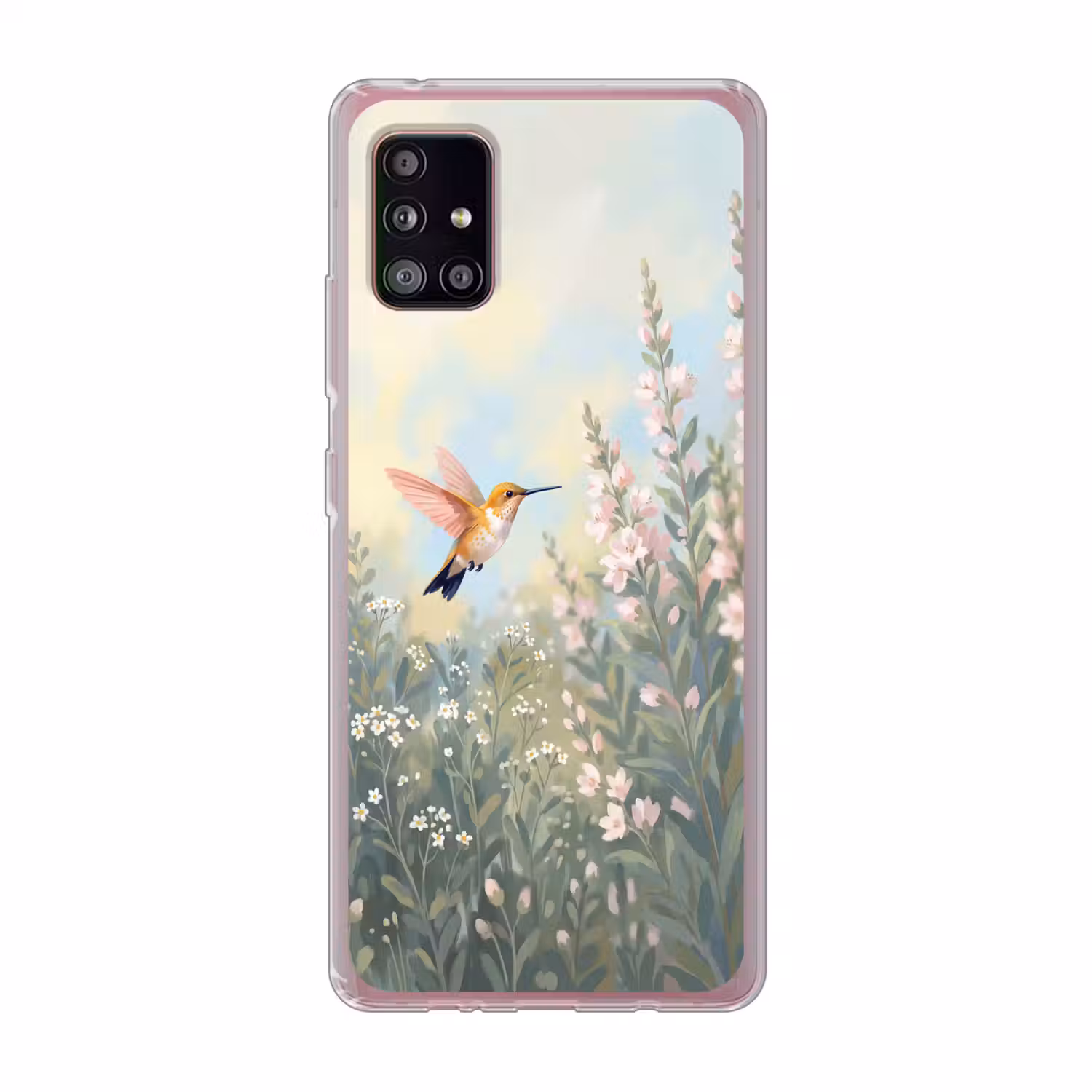 Kolibrie - Illustratie - Kleurrijk Telefoonhoesje Samsung Galaxy A51 5G klein -3d