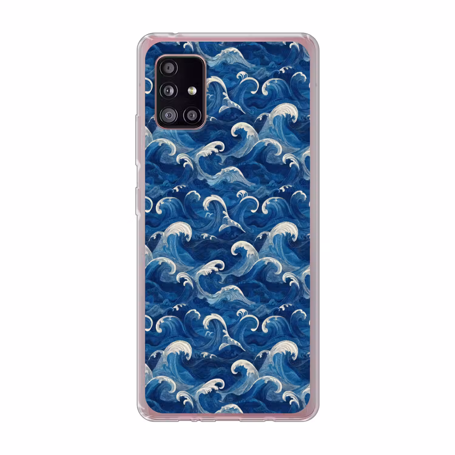 Japans - Oceaan - Golven - Blauw Telefoonhoesje Samsung Galaxy A51 5G klein 373 -3d