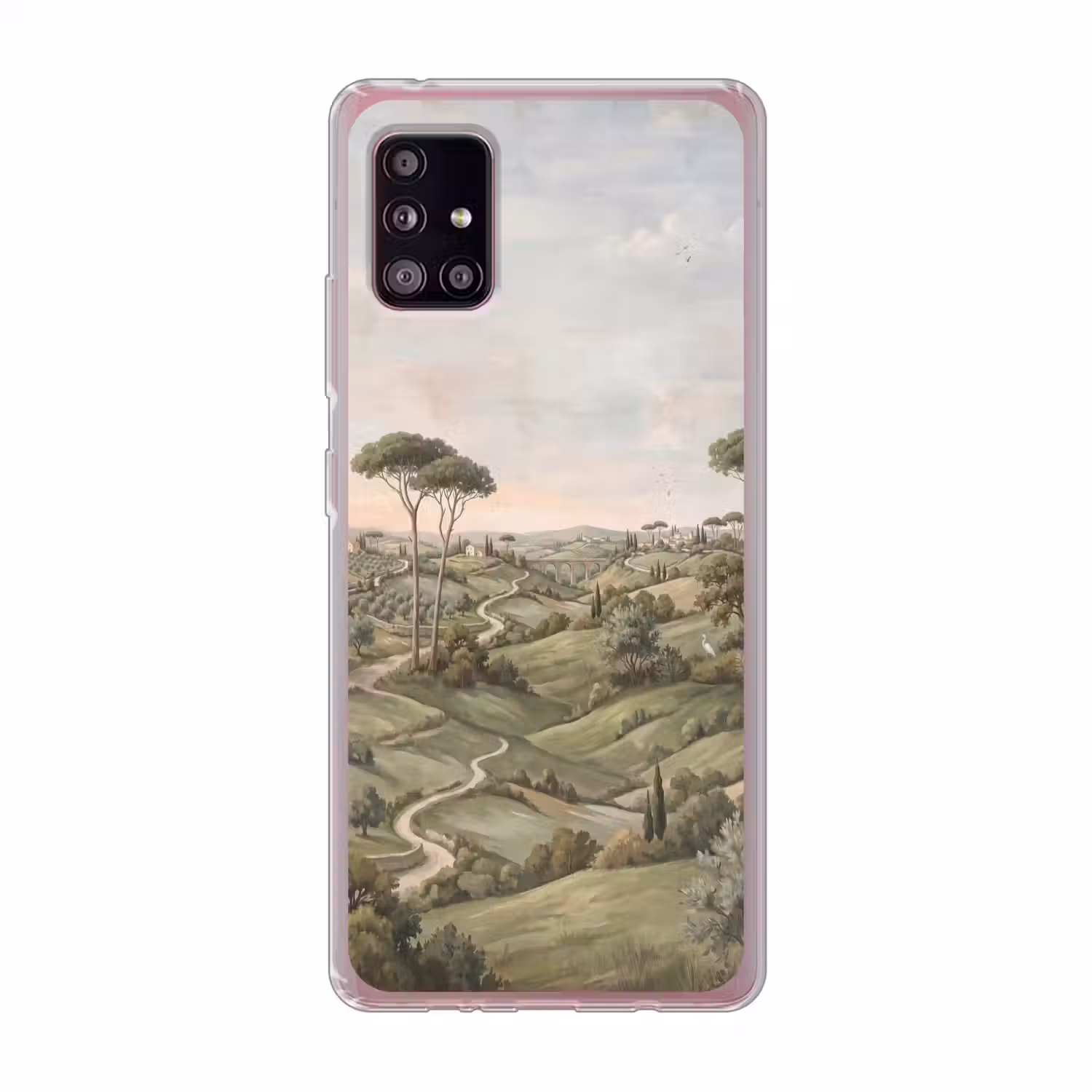 Landschap - Heuvels - Zandpad - Groen Telefoonhoesje Samsung Galaxy A51 5G klein -3d