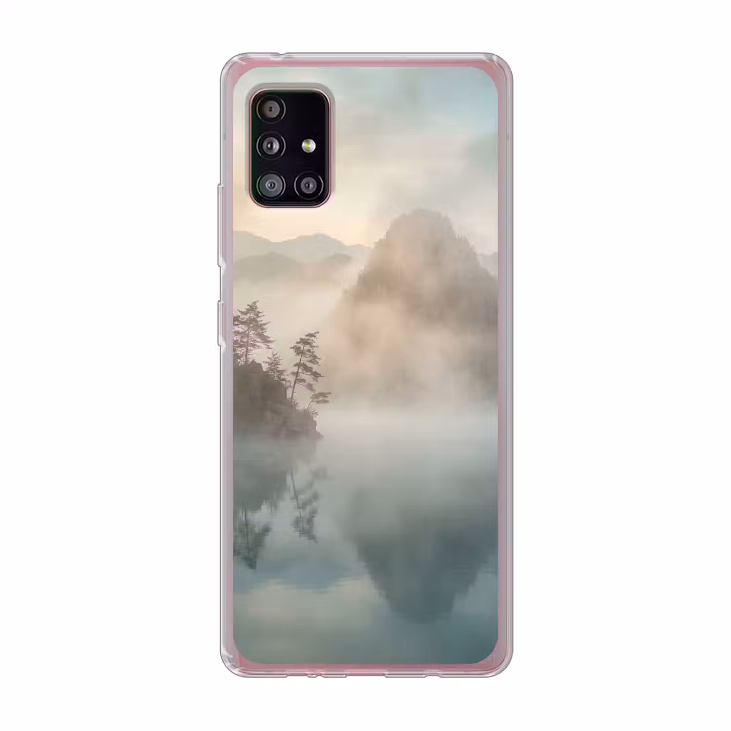 Landschap - Bergen - Mist - Water - Natuur Telefoonhoesje Samsung Galaxy A51 5G klein -3d