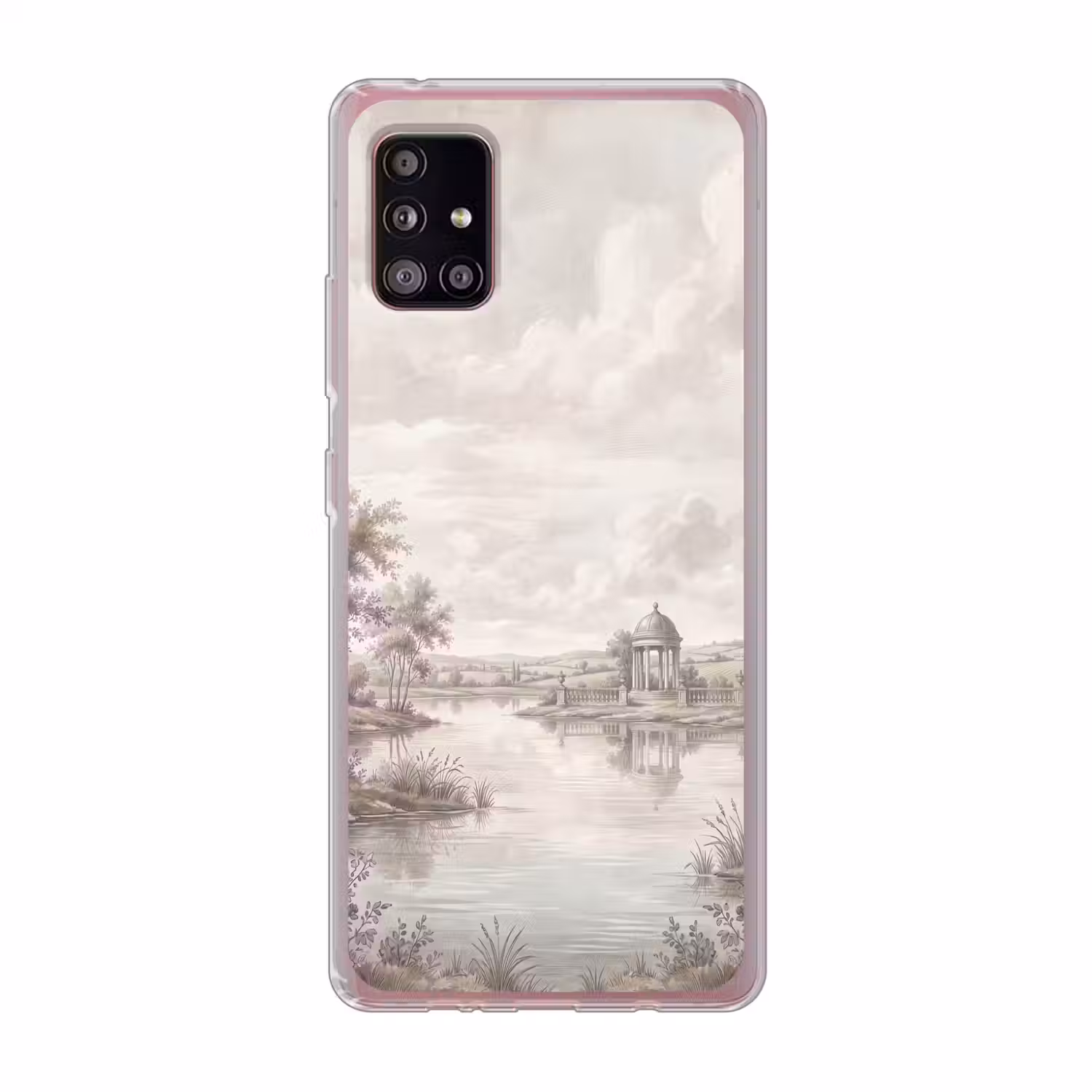 Landschap - Water - Natuur - Sepia Telefoonhoesje Samsung Galaxy A51 5G klein -3d