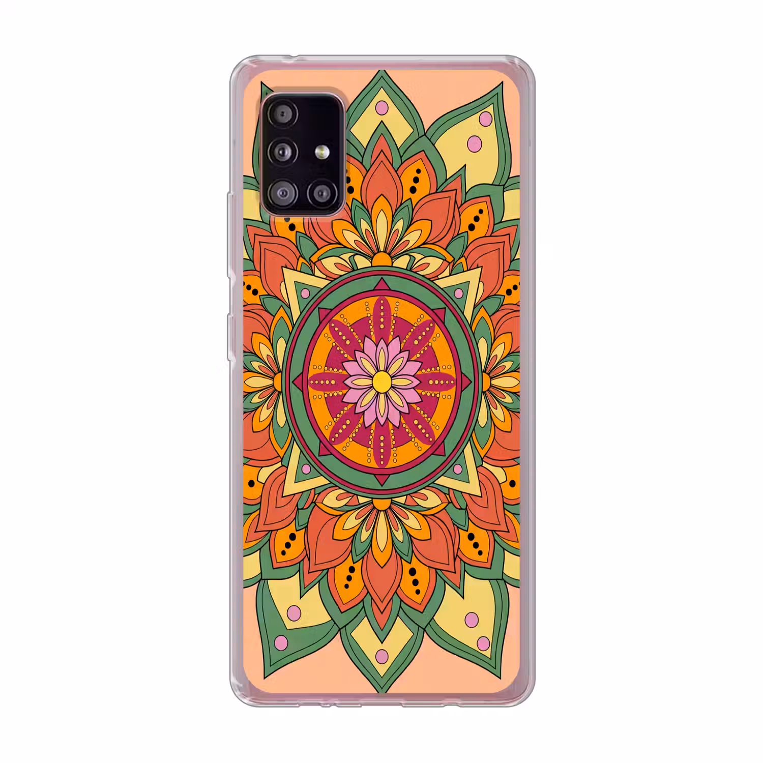 Mandala - Bloemen - Abstract - Kleurrijk Telefoonhoesje Samsung Galaxy A51 5G klein -3d