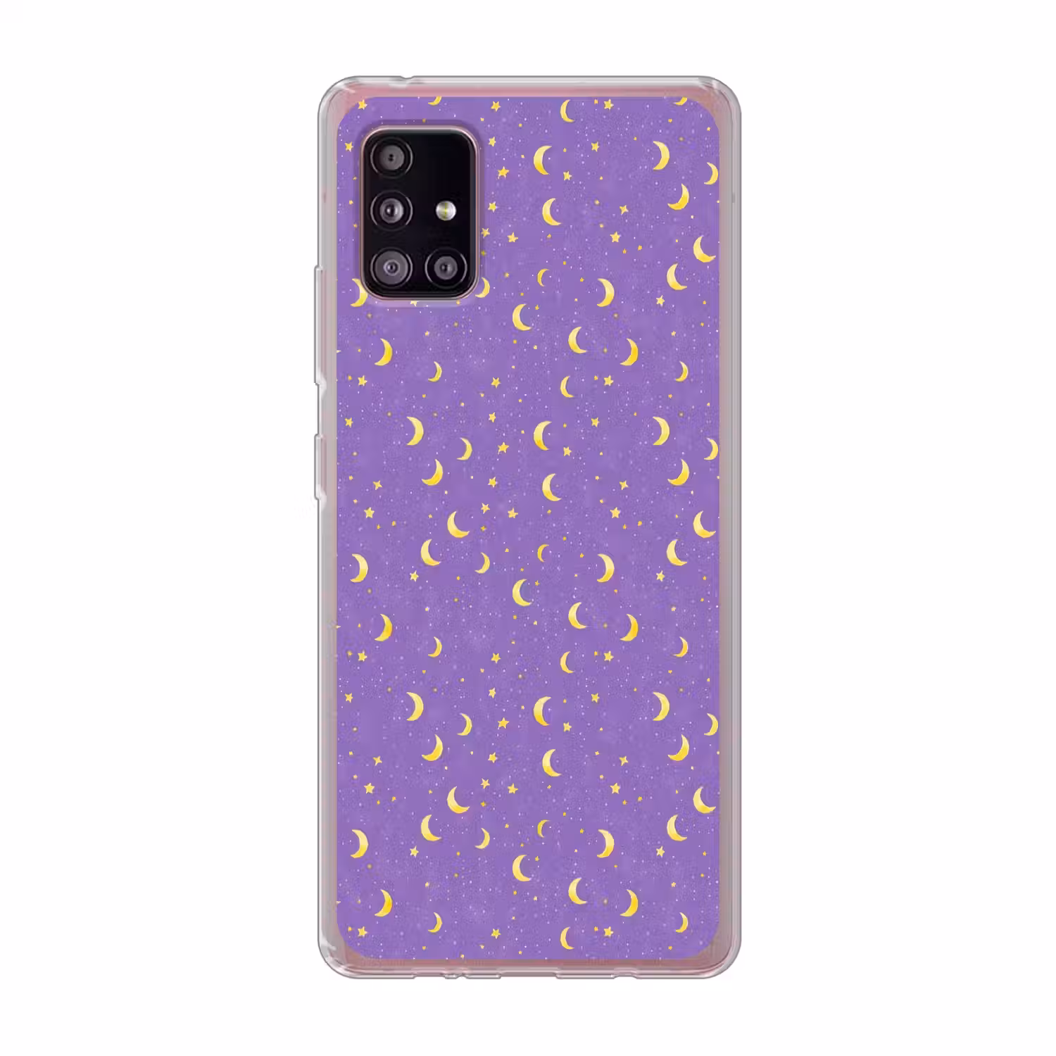 Manen - Sterren - Paars Telefoonhoesje Samsung Galaxy A51 5G klein 373 -3d