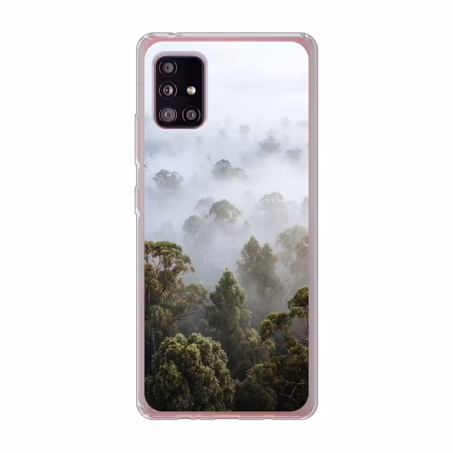 Natuur - Mist - Bos - Ochtend - Goud Telefoonhoesje Samsung Galaxy A51 5G klein -3d
