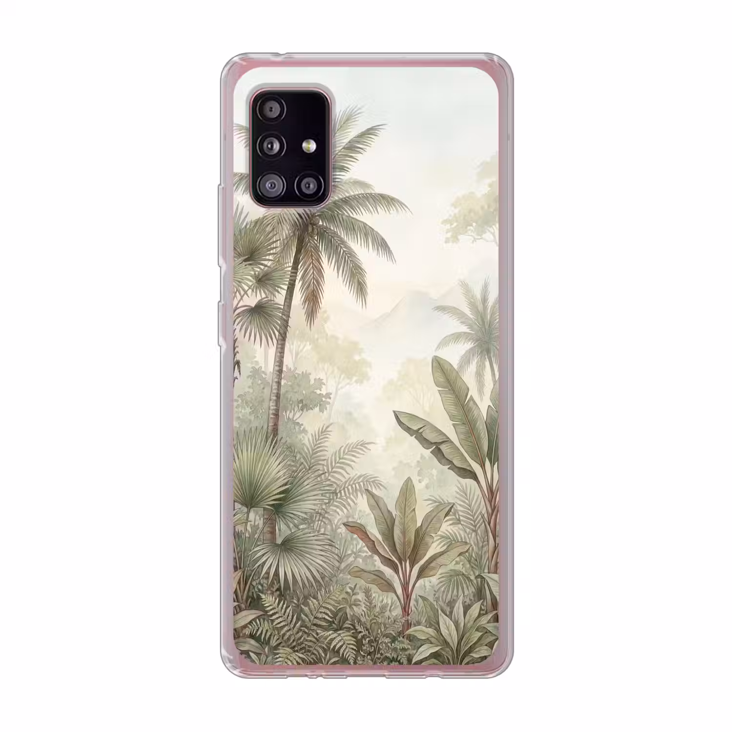 Natuur - Tropisch bos - Landschap - Aquarel - Groen Telefoonhoesje Samsung Galaxy A51 5G klein -3d