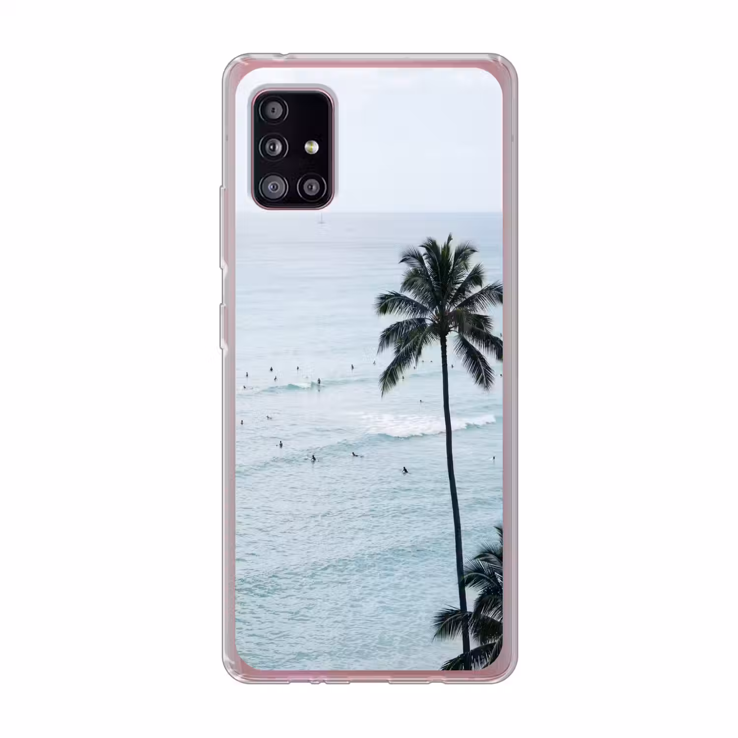 Oceaan - Palmbomen - Surfers Telefoonhoesje Samsung Galaxy A51 5G klein -3d