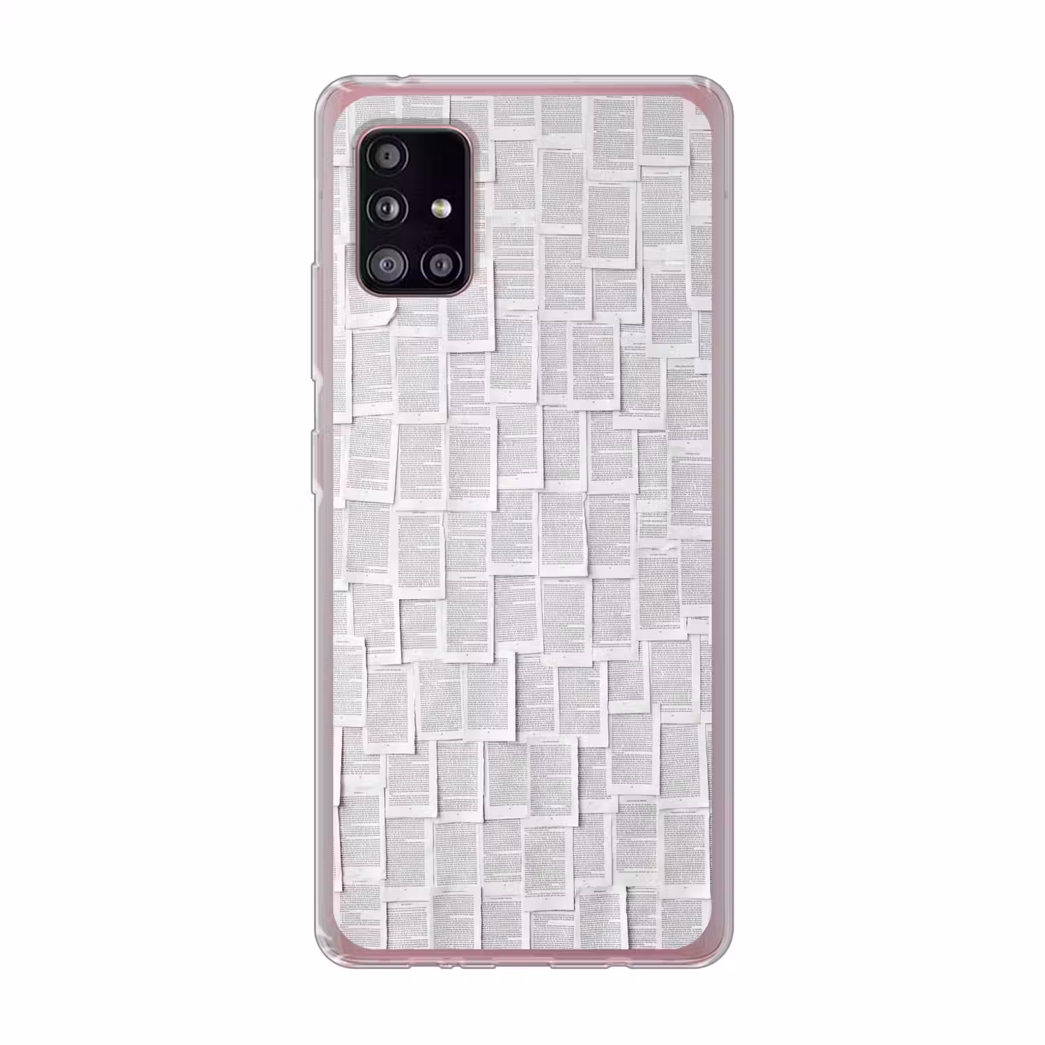 Papier - Overlappend - Textuur - Modern - Wit Telefoonhoesje Samsung Galaxy A51 5G klein -3d