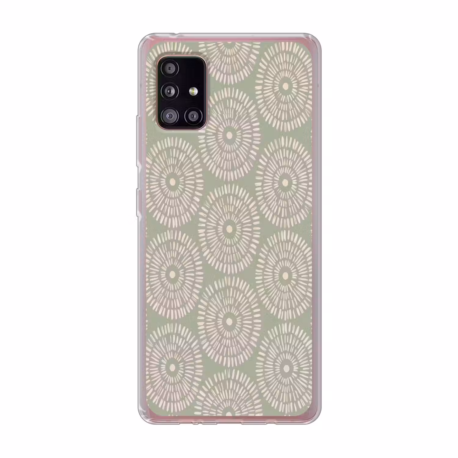 Patroon - Cirkels - Abstract - Modern - Groen Telefoonhoesje Samsung Galaxy A51 5G klein -3d
