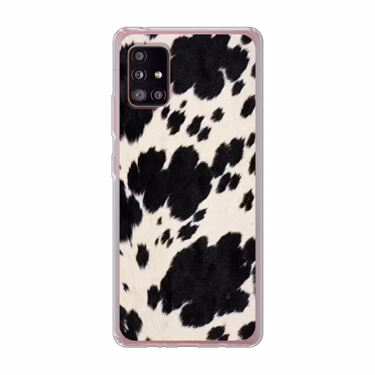 Patroon - Vacht - Zwart - Wit Telefoonhoesje Samsung Galaxy A51 5G klein -3d