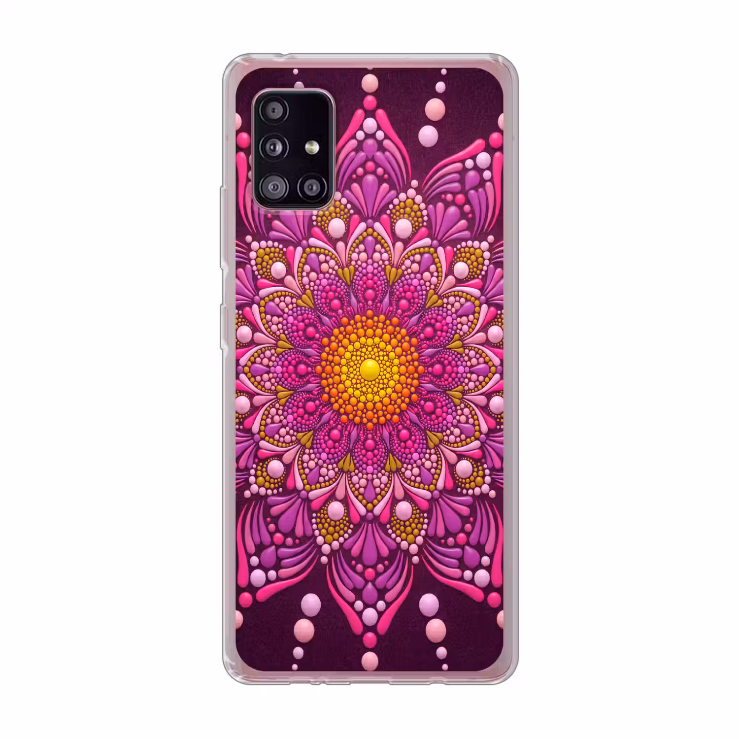 Patroon - Stippen - Abstract - Kleurrijk Telefoonhoesje Samsung Galaxy A51 5G klein -3d