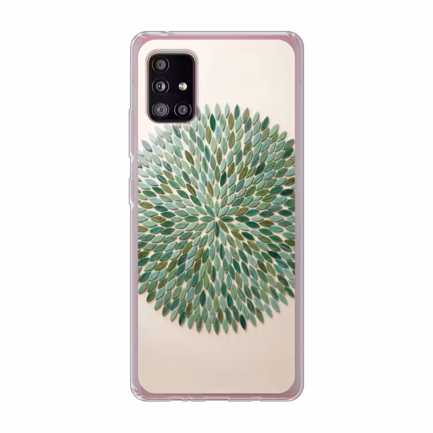Patroon - Blad - Groen - Abstract Telefoonhoesje Samsung Galaxy A51 5G klein -3d