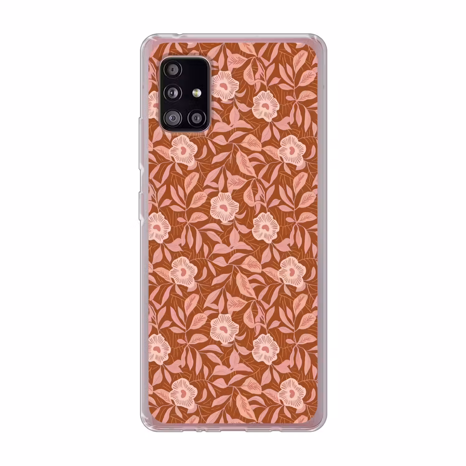 Patroon - Bladeren - Terracotta Telefoonhoesje Samsung Galaxy A51 5G klein 373 -3d
