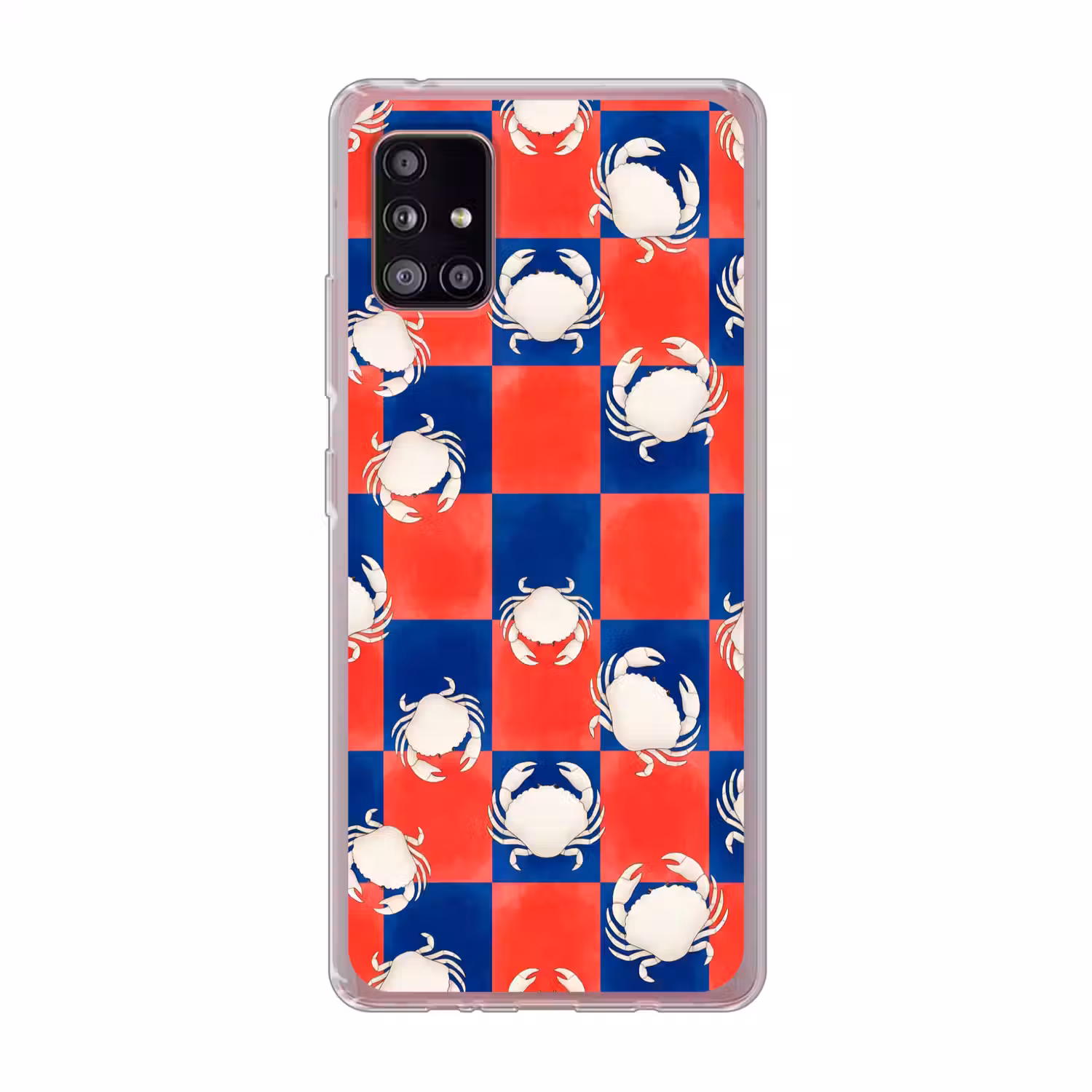 Patroon - Zeeleven - Rood - Blauw - Abstract Telefoonhoesje Samsung Galaxy A51 5G klein -3d
