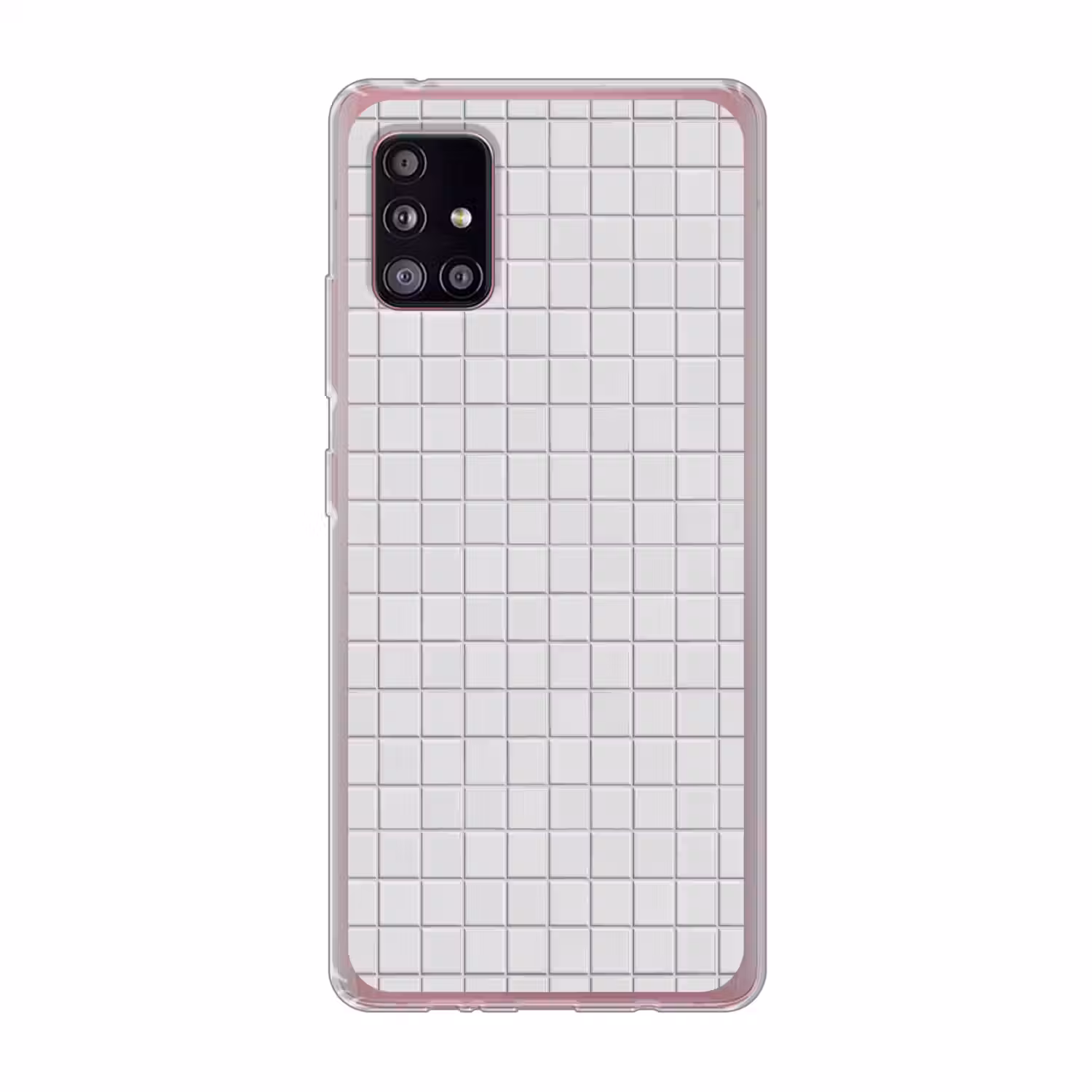 Patroon - Tegels - Grijs - Wit Telefoonhoesje Samsung Galaxy A51 5G klein 373 -3d