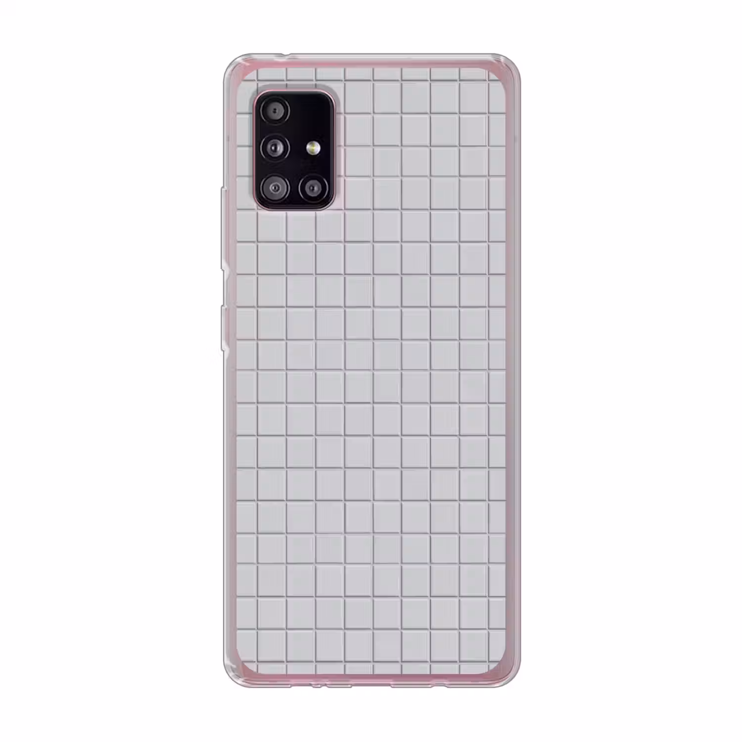 Patroon - Tegels - Licht - Grijs Telefoonhoesje Samsung Galaxy A51 5G klein 373 -3d