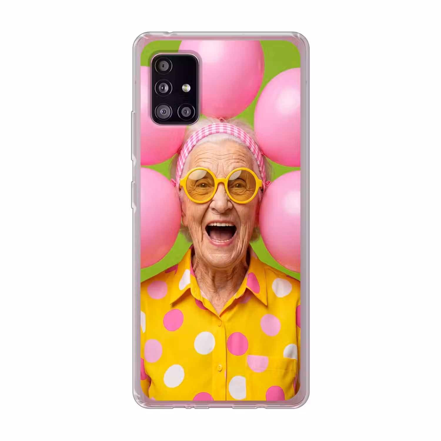Mens - Ballonnen - Feest - Kleurrijk - Roze Telefoonhoesje Samsung Galaxy A51 5G klein -3d