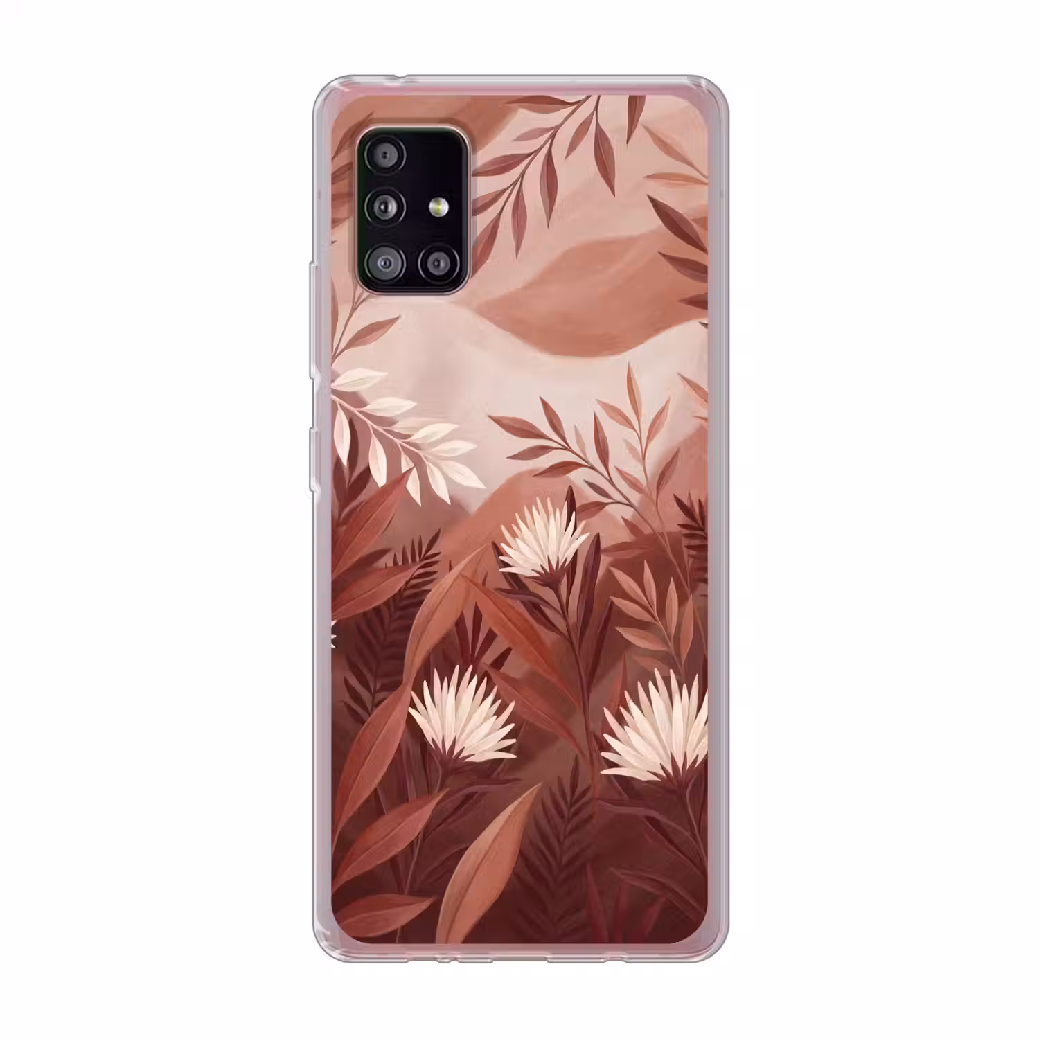 Planten - Bladeren - Botanisch - Modern - Bruin Telefoonhoesje Samsung Galaxy A51 5G klein -3d
