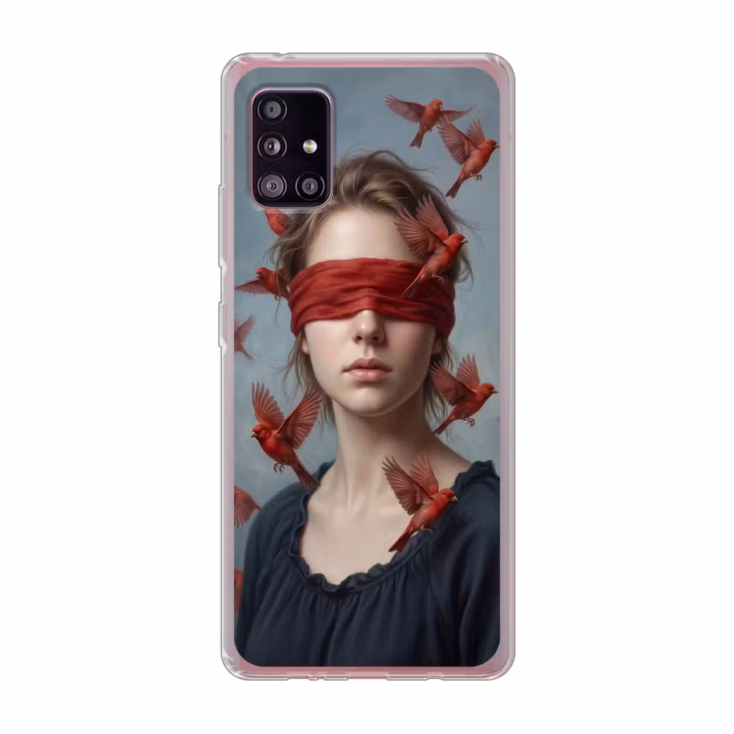 Portret - Krachtig - Rood Telefoonhoesje Samsung Galaxy A51 5G klein -3d
