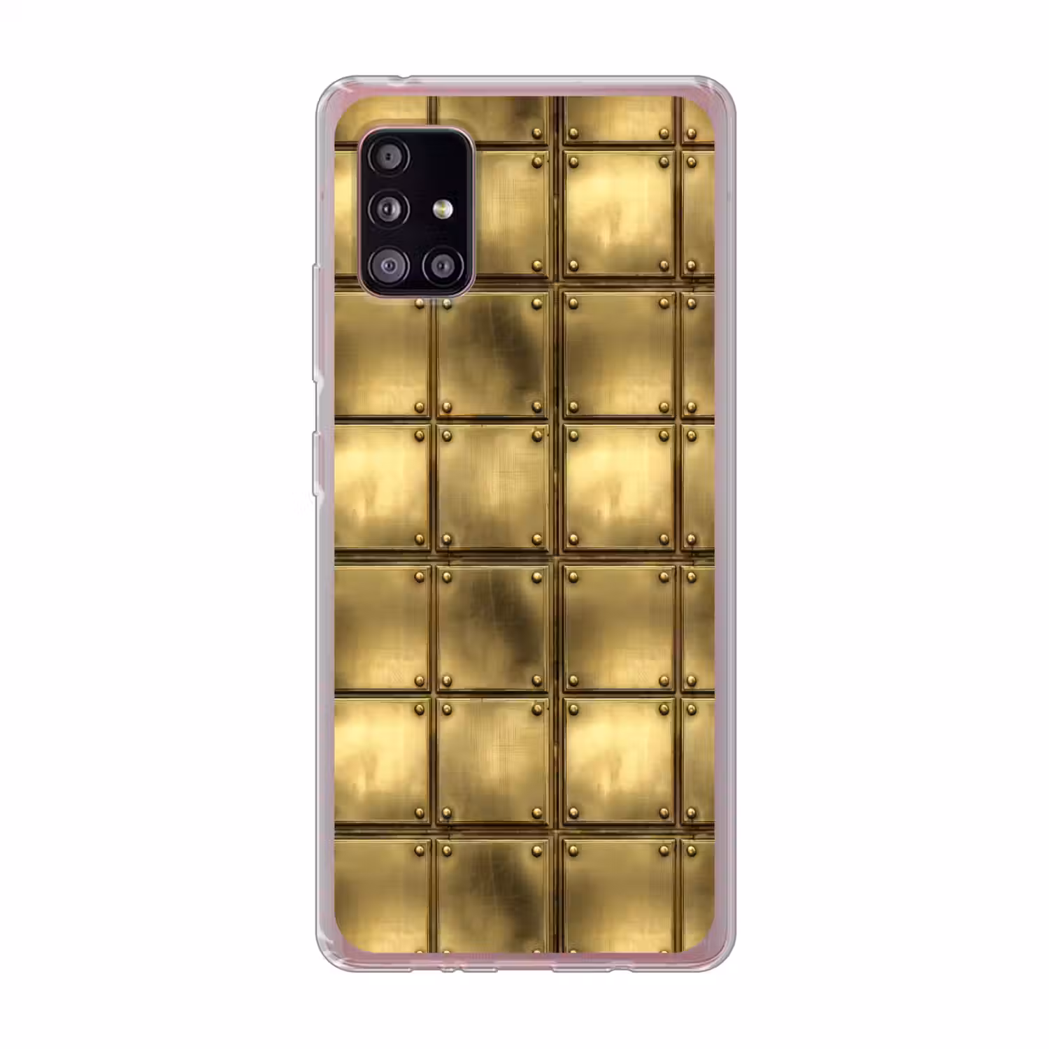 Platen - Industrieel - Stoer - Goud Telefoonhoesje Samsung Galaxy A51 5G klein 373 -3d