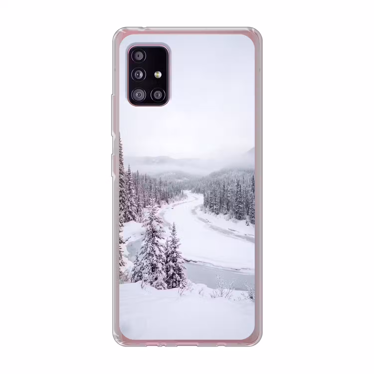 Rivier - Bevroren - Landschap - Winter Telefoonhoesje Samsung Galaxy A51 5G klein -3d