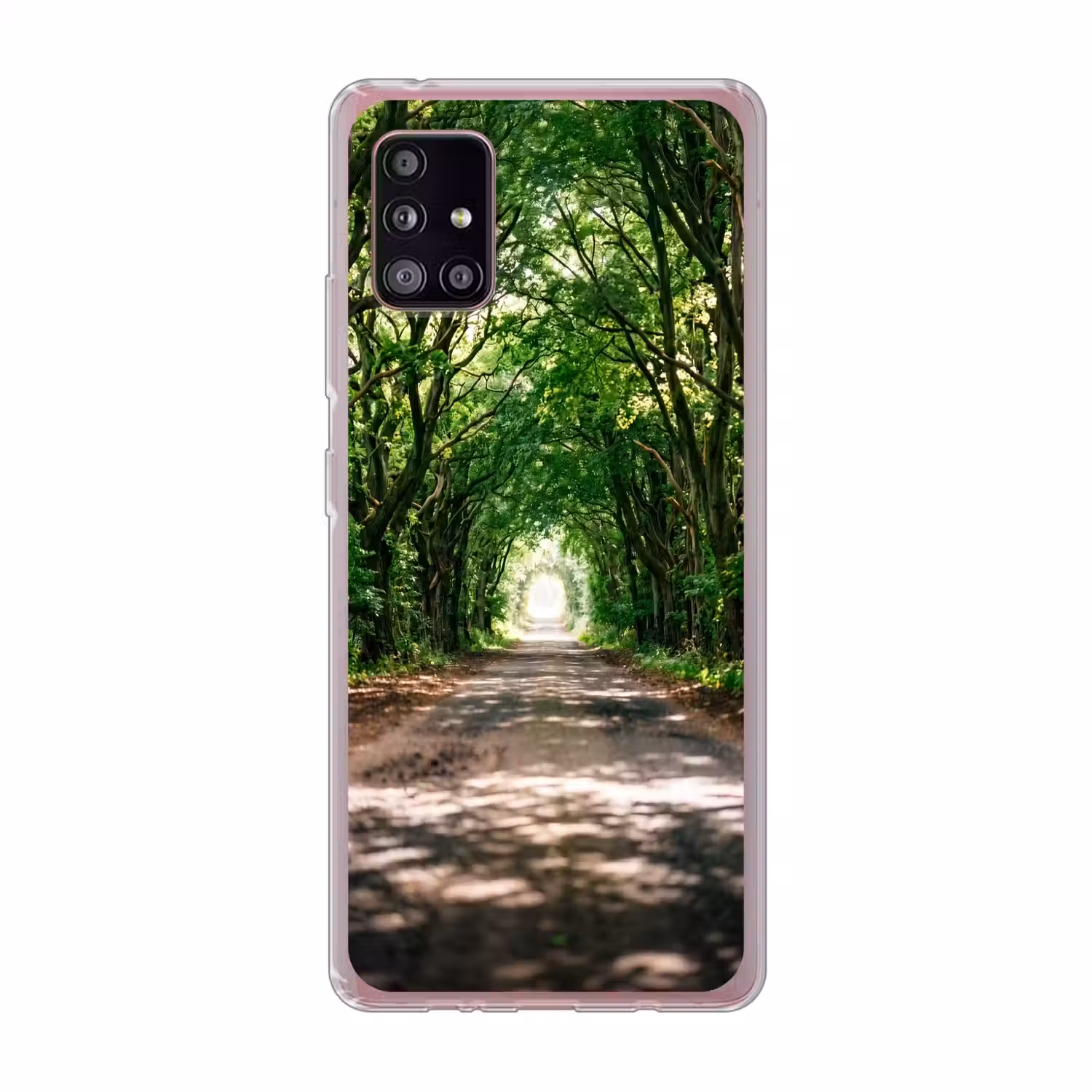 Weg - Bomen - Natuur - Groen Telefoonhoesje Samsung Galaxy A51 5G klein -3d