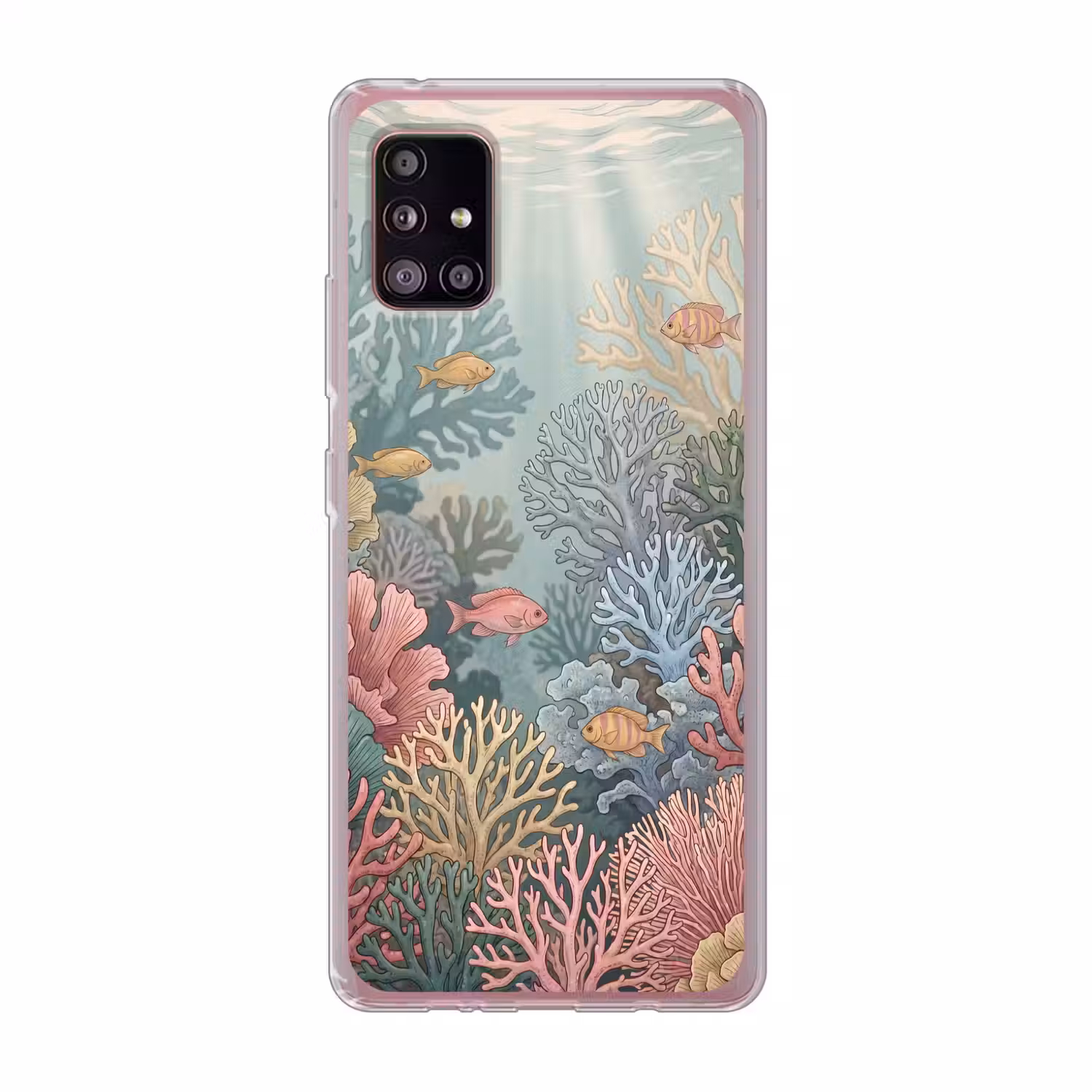 Zee - Koraal - Vis - Natuur - Kleurrijk Telefoonhoesje Samsung Galaxy A51 5G klein -3d