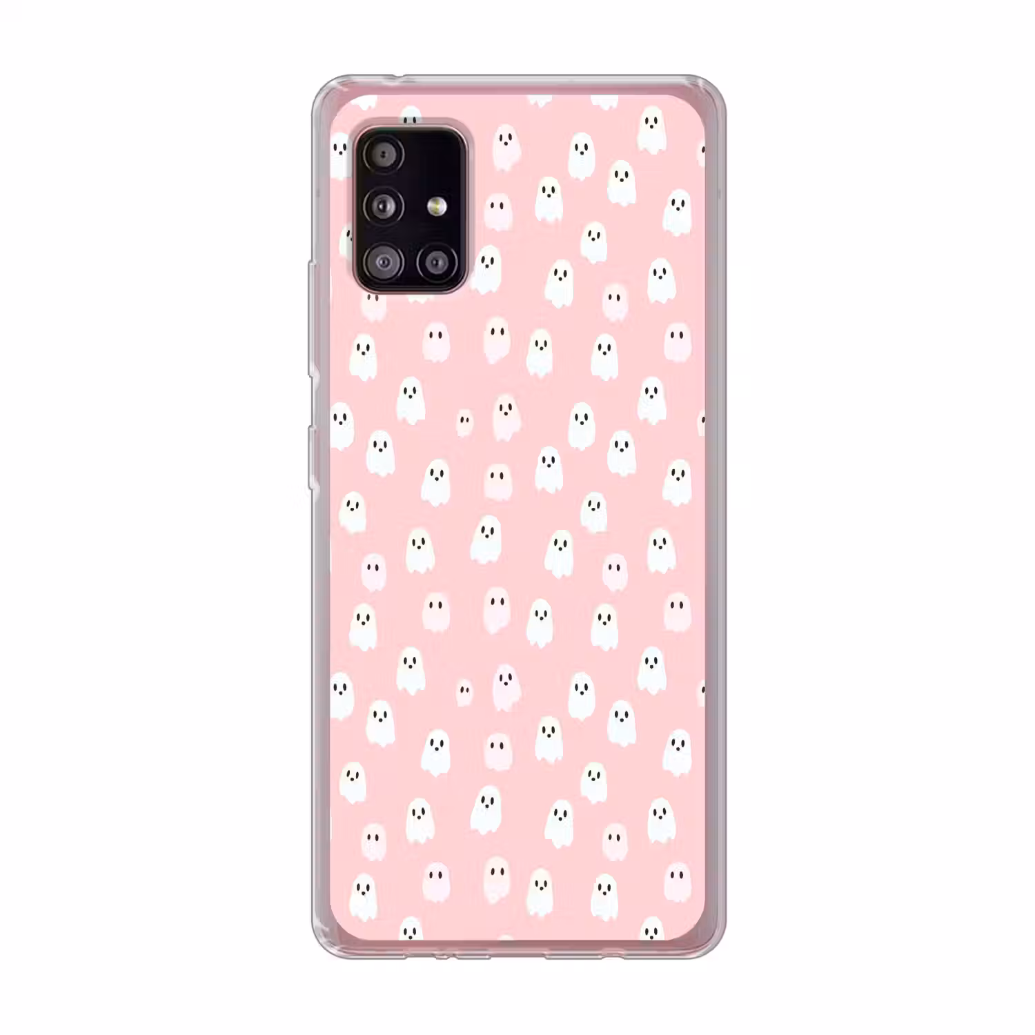 Spookjes - Patroon - Roze Telefoonhoesje Samsung Galaxy A51 5G klein 373 -3d