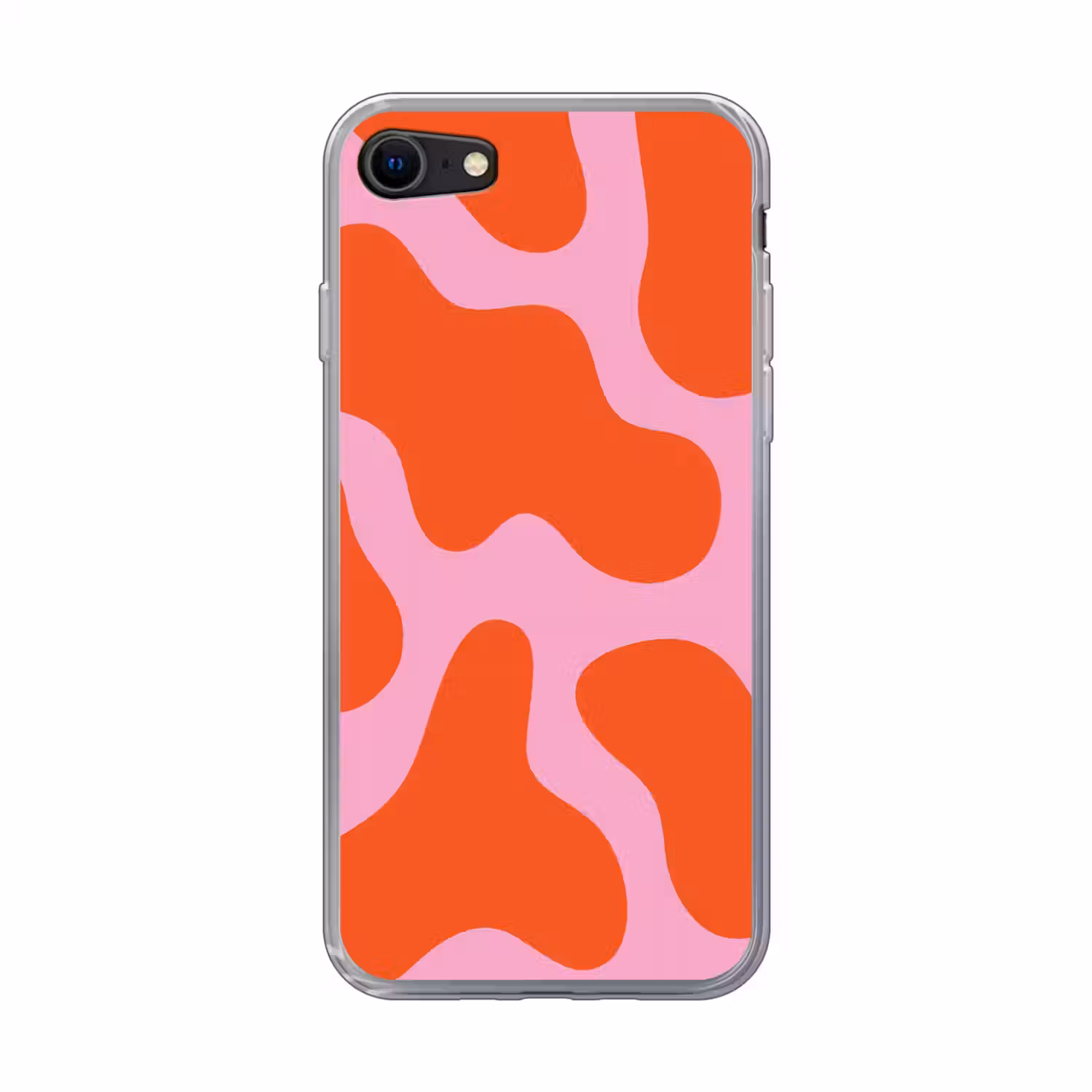 Vlekken - Rood - Roze - Patroon - Minimalistisch Telefoonhoesje iPhone 7 klein -3d