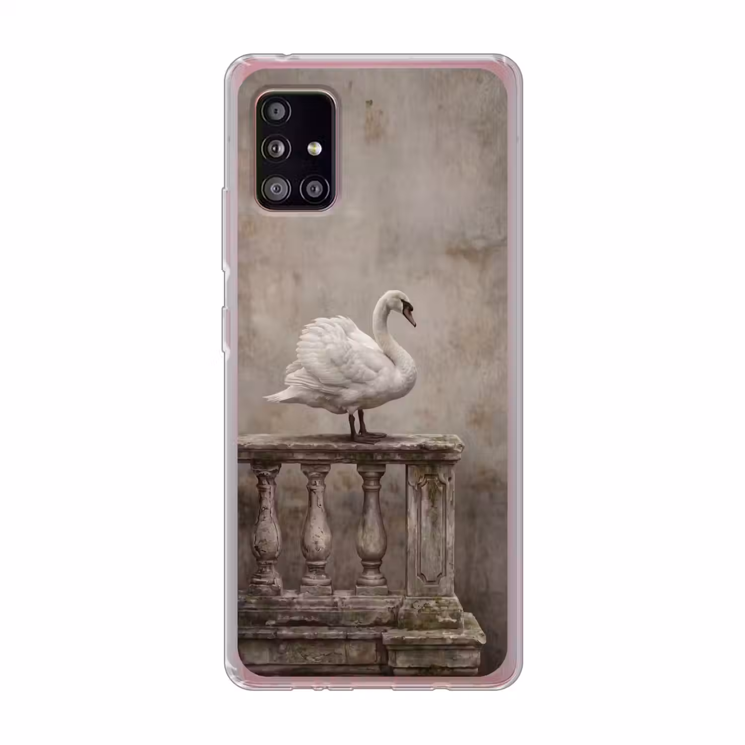 Zwaan - Elegant - Dieren - Wit Telefoonhoesje Samsung Galaxy A51 5G klein -3d