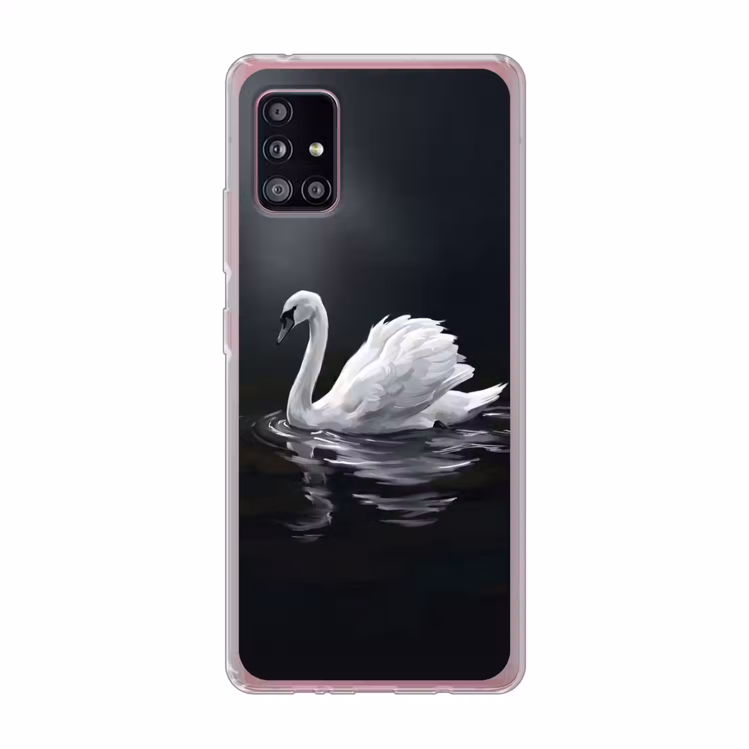 Zwaan - Water - Natuur - Realistisch - Wit Telefoonhoesje Samsung Galaxy A51 5G klein -3d