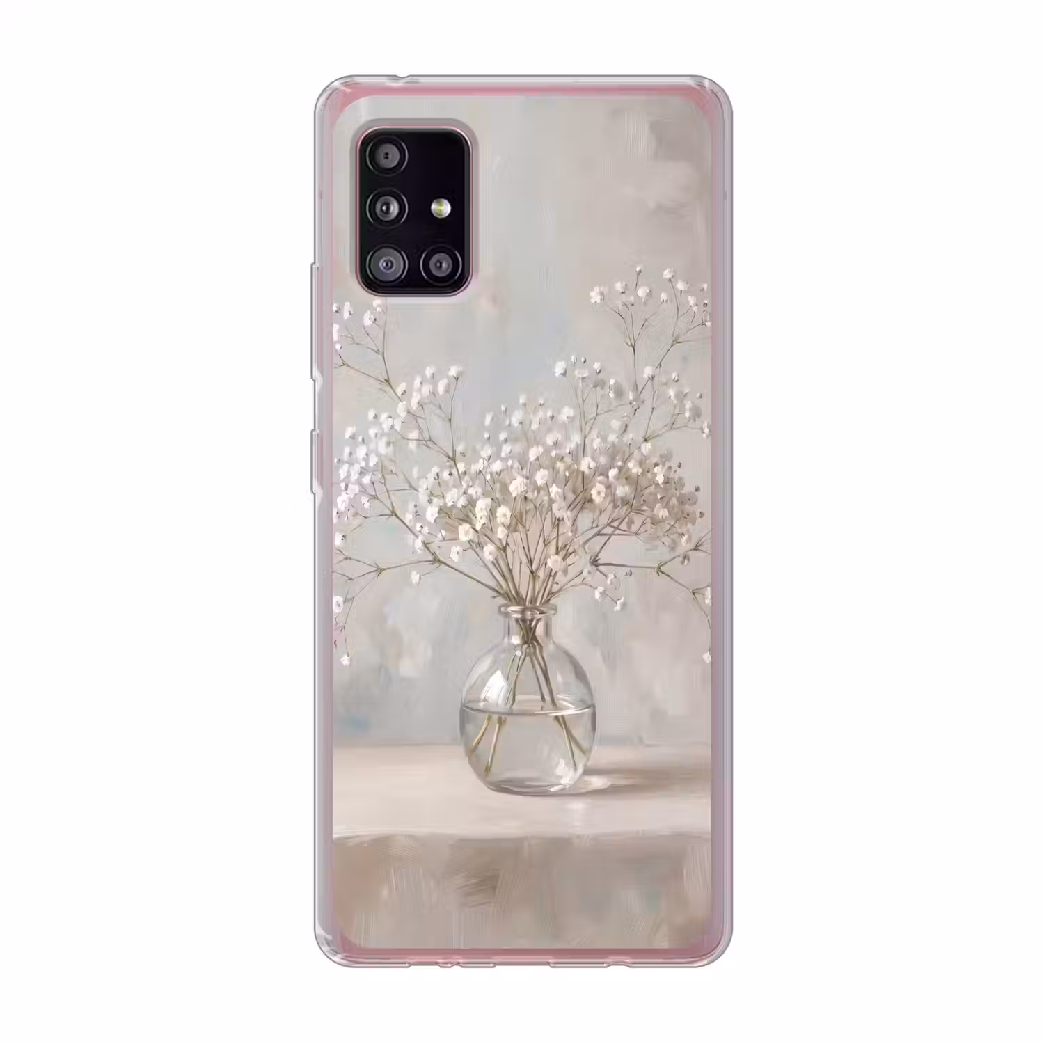 Vaas - Gipskruid - Wit Telefoonhoesje Samsung Galaxy A51 5G klein -3d