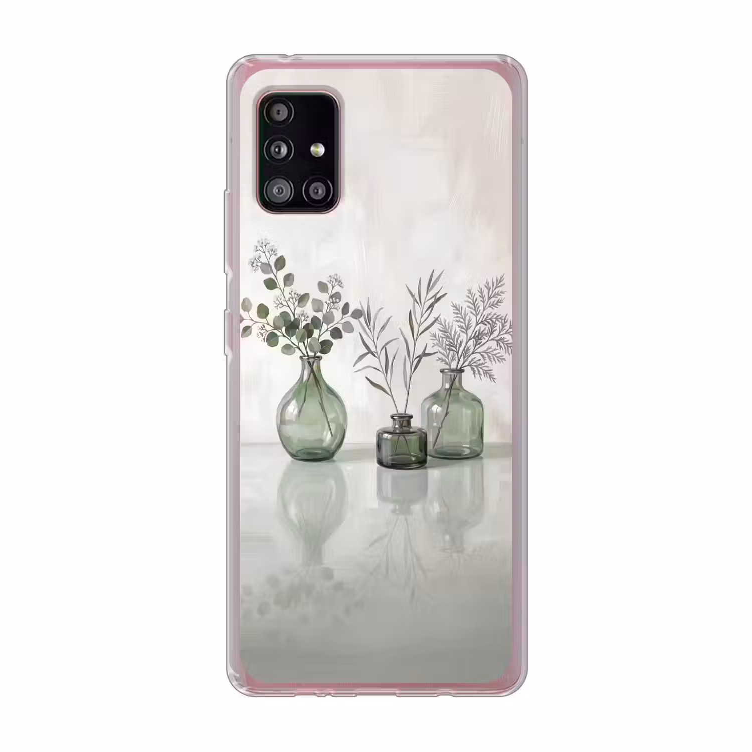 Vazen - Bladeren - Groen Telefoonhoesje Samsung Galaxy A51 5G klein -3d