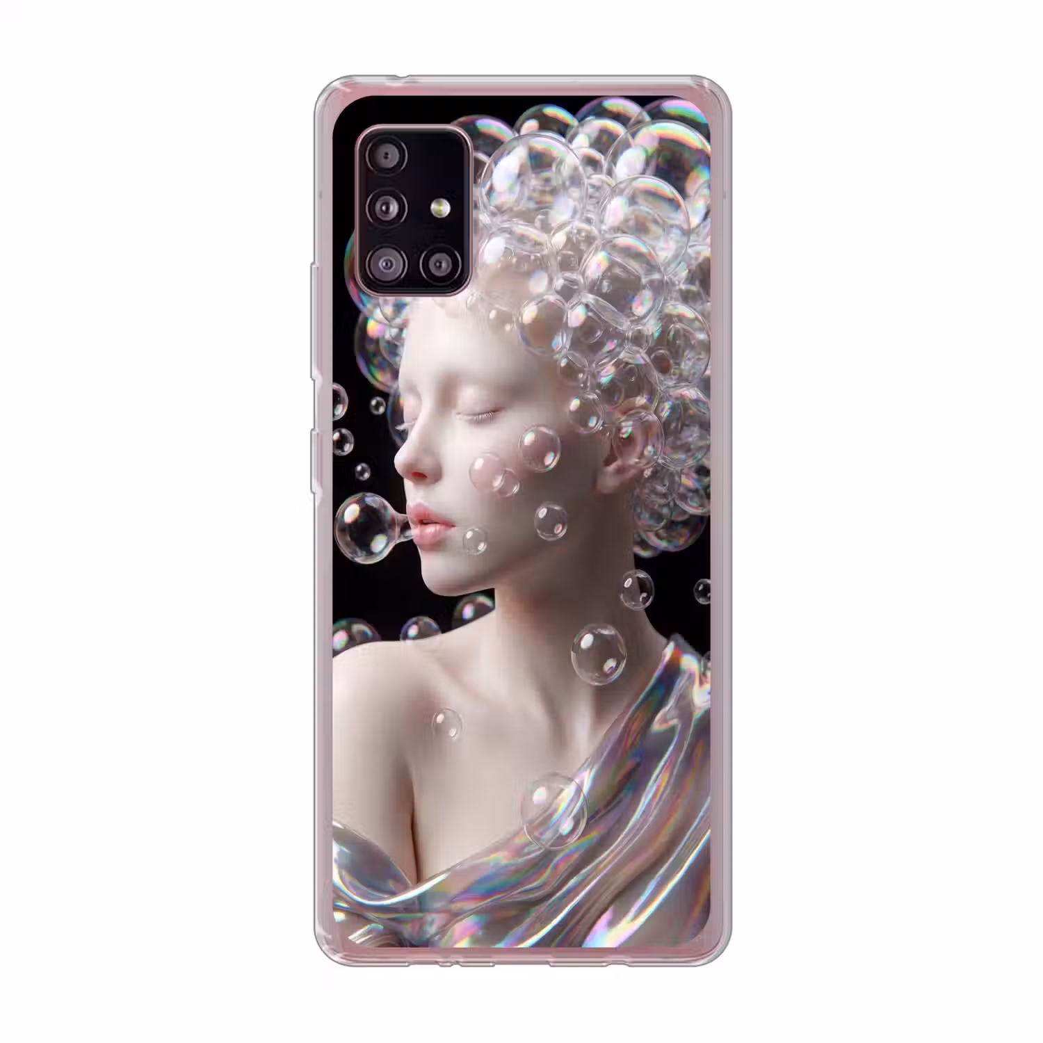 Vrouw - Bellen - Abstract - Kleurrijk Telefoonhoesje Samsung Galaxy A51 5G klein -3d