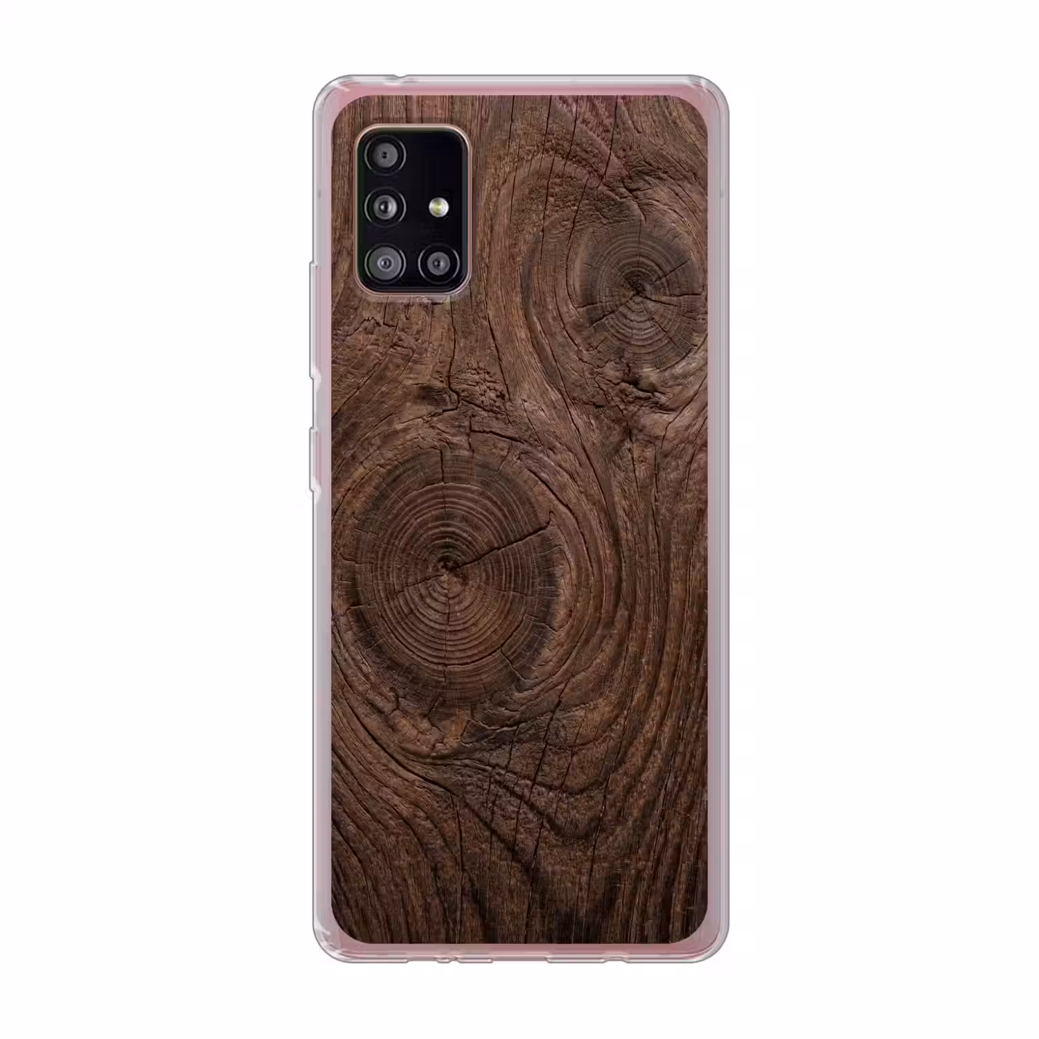 Houtnerf - Textuur - Patroon - Bruin - Rustiek Telefoonhoesje Samsung Galaxy A51 5G klein -3d