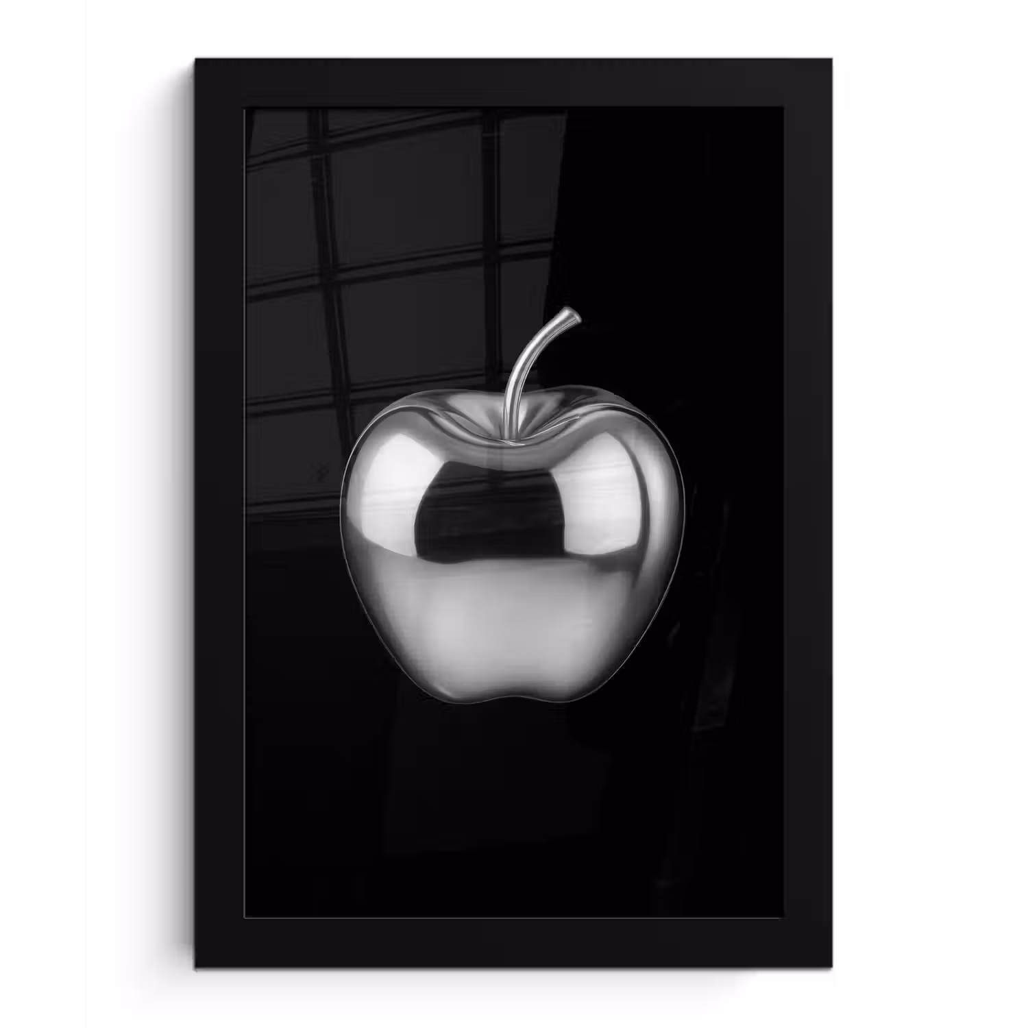 Appel - Metallic - Symmetrisch fotolijst zwart zonder passe partout klein -3d