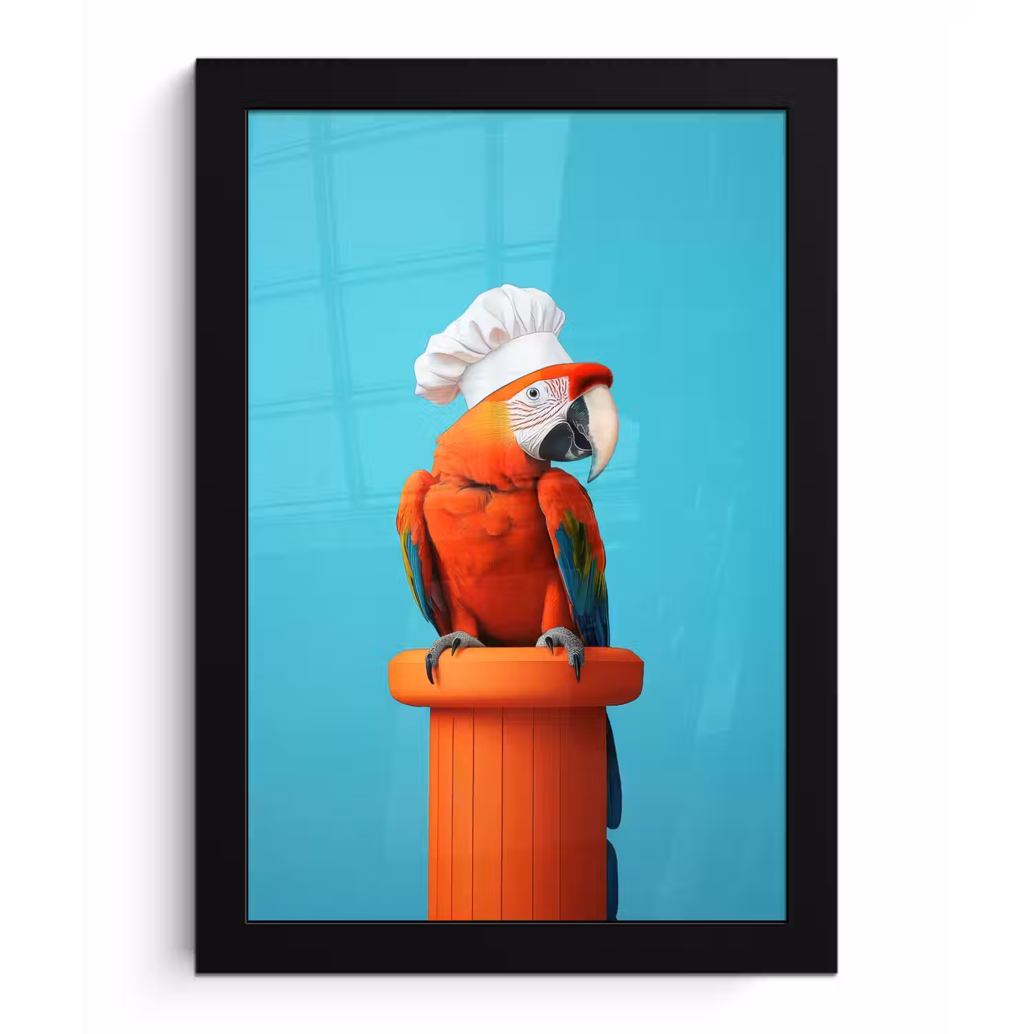 Ara - Koksmuts - Sokkel - Grappig fotolijst zwart zonder passe partout klein -3d