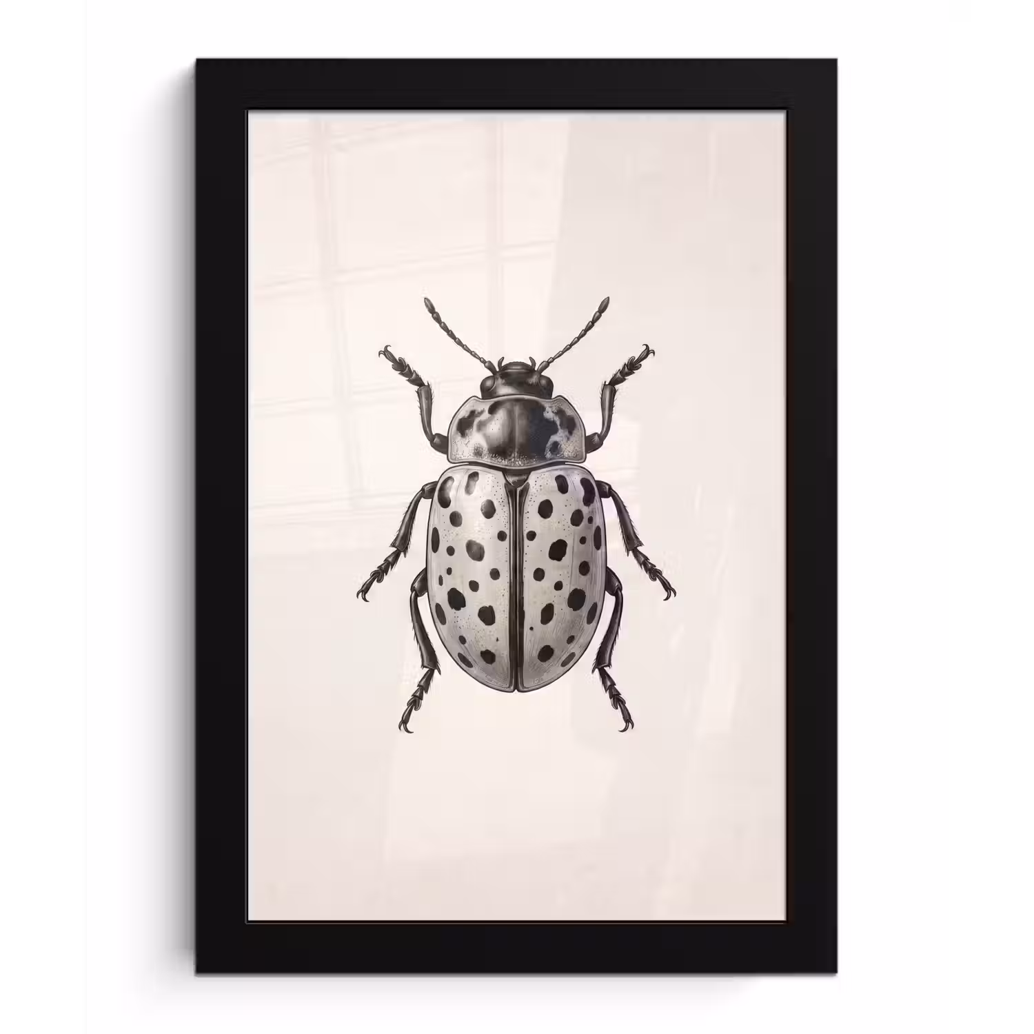 Kever - Insect - Vintage fotolijst zwart zonder passe partout klein -3d