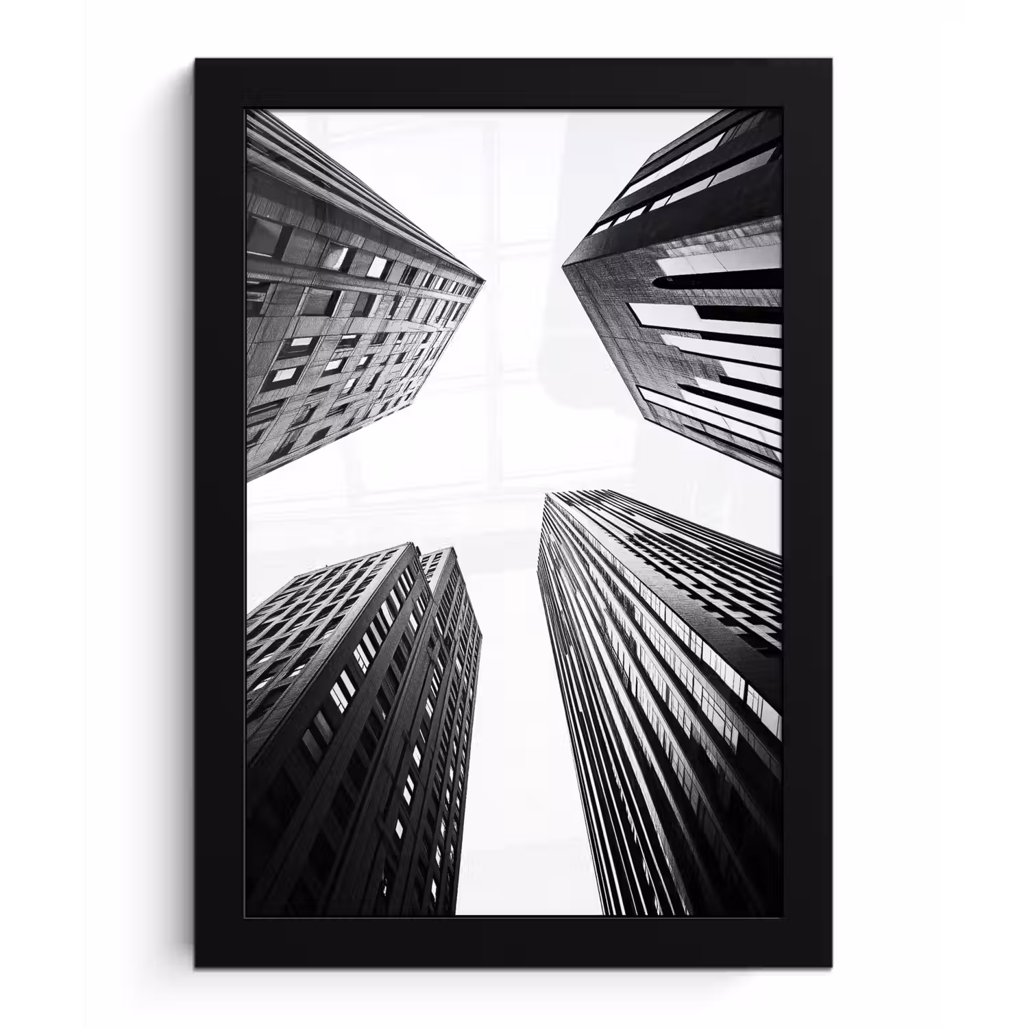 Gebouwen - Lucht - Zwart fotolijst zwart zonder passe partout klein -3d
