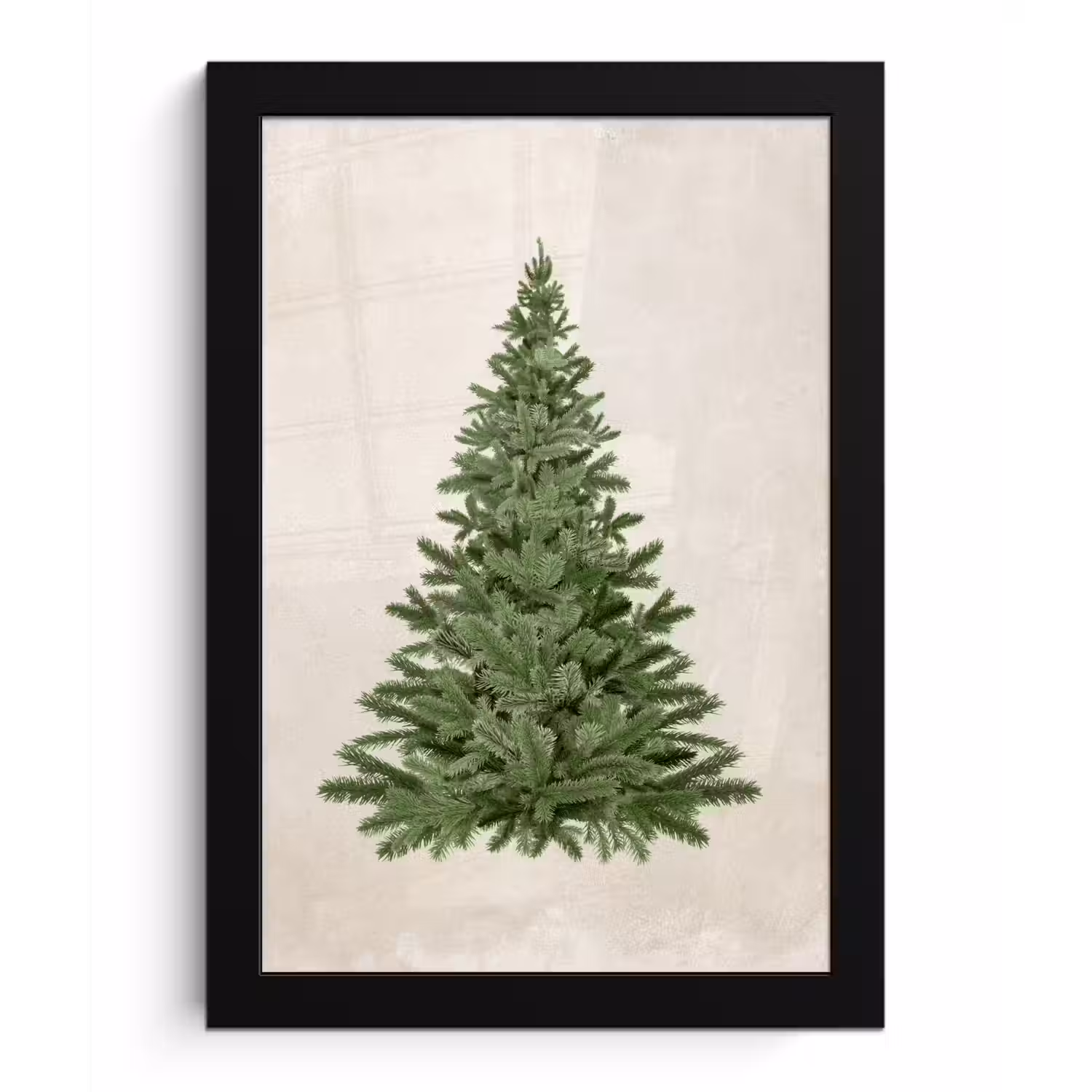 Kerstboom - Groen - Kerstmis - Feestdagen fotolijst zwart zonder passe partout klein -3d