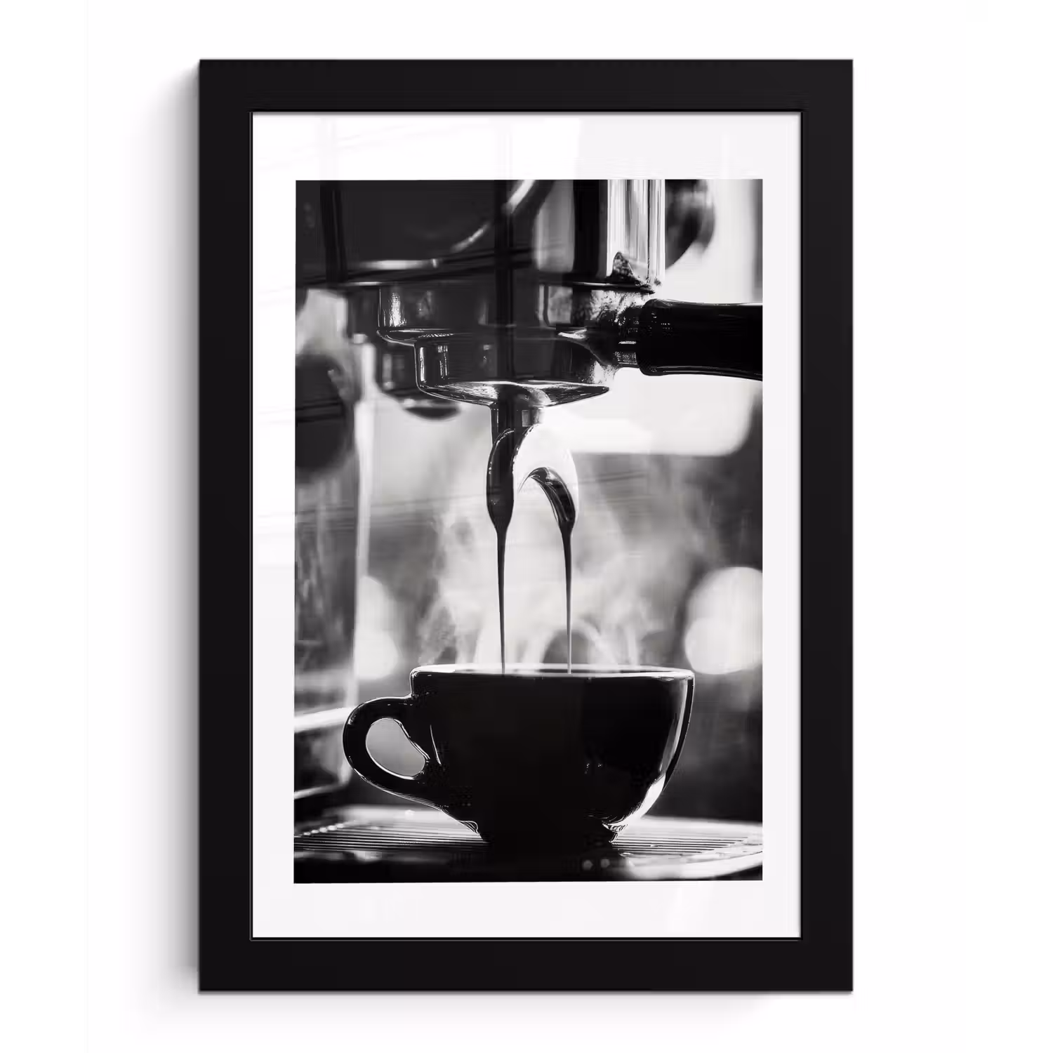 Coffee - Espresso - Koffiemachine - Kop fotolijst zwart zonder passe partout klein -3d