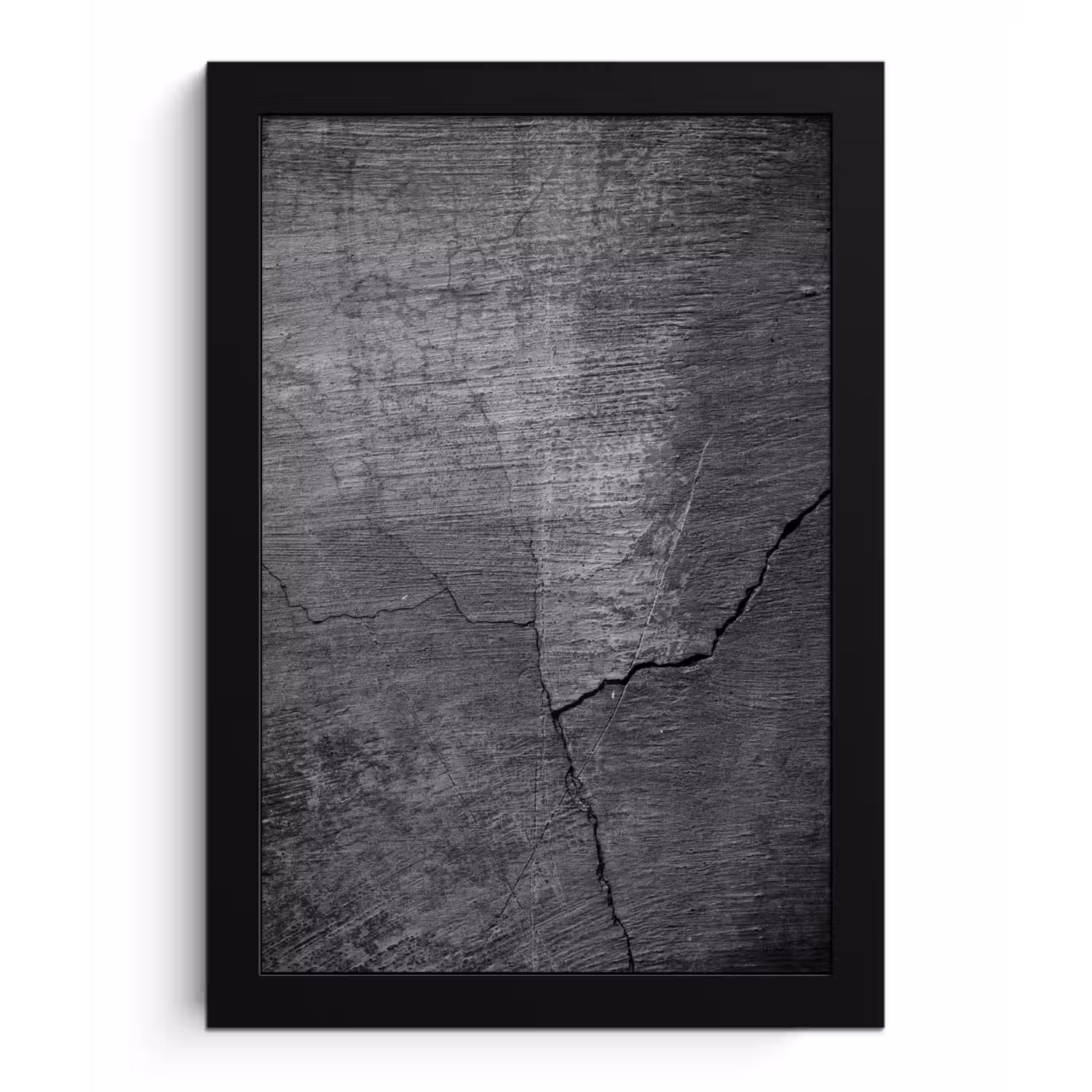 Beton - Zwart - Scheur fotolijst zwart zonder passe partout klein -3d