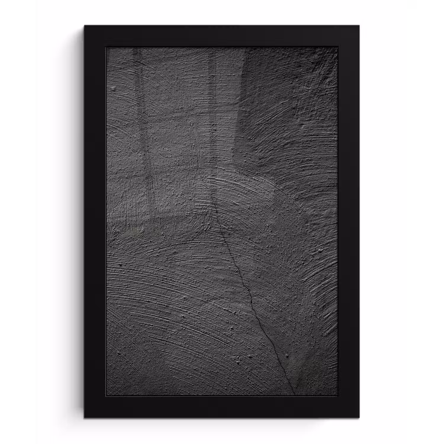 Beton print - Industrieel - Zwart fotolijst zwart zonder passe partout klein -3d