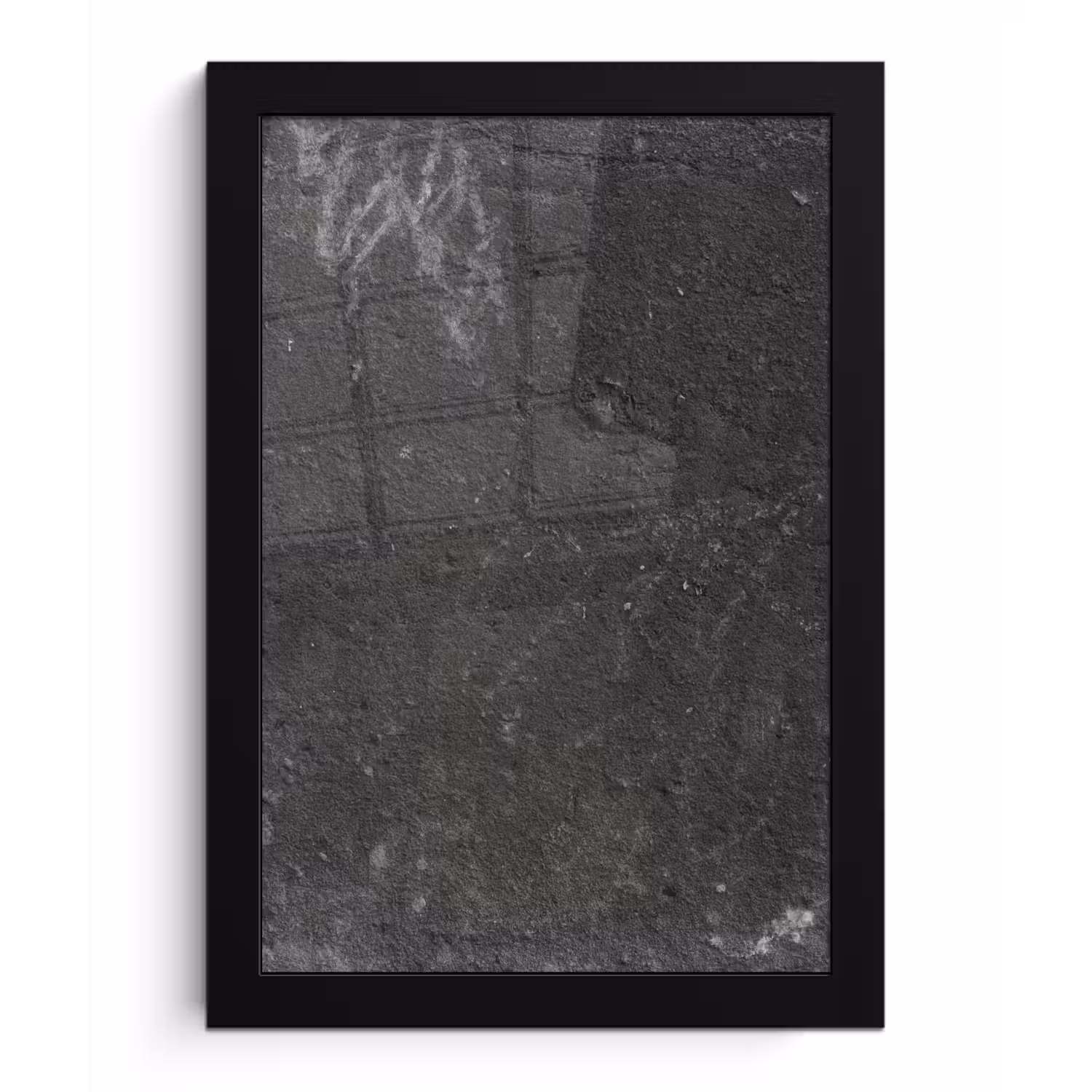 Beton - Muur - Zwart - Vintage - Industrieel fotolijst zwart zonder passe partout klein -3d