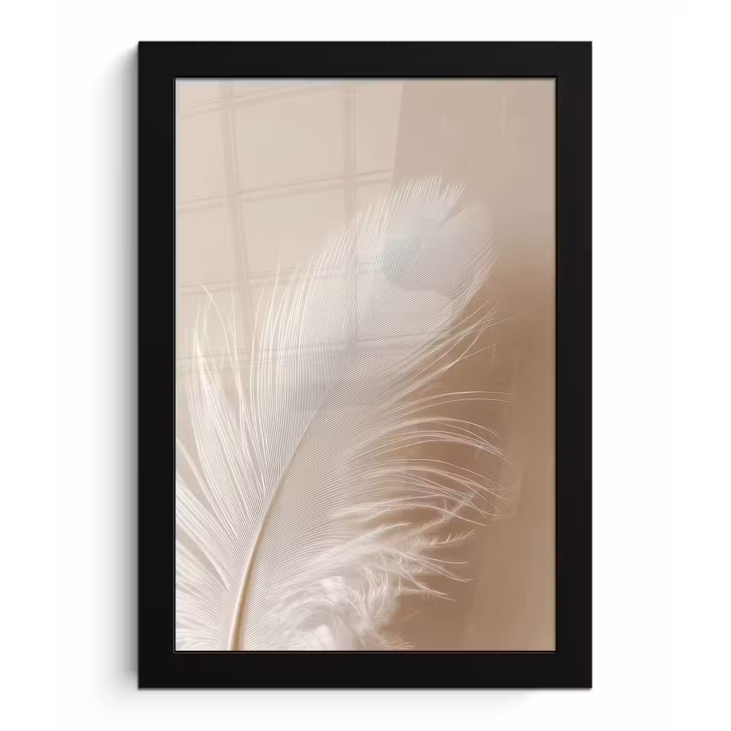 Veer - Minimalistisch - Roze fotolijst zwart zonder passe partout klein -3d