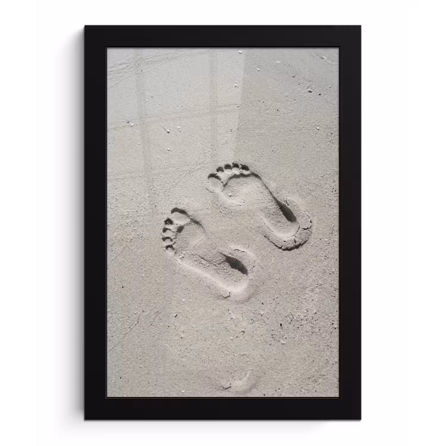 Voeten - Zand - Zee fotolijst zwart zonder passe partout klein -3d