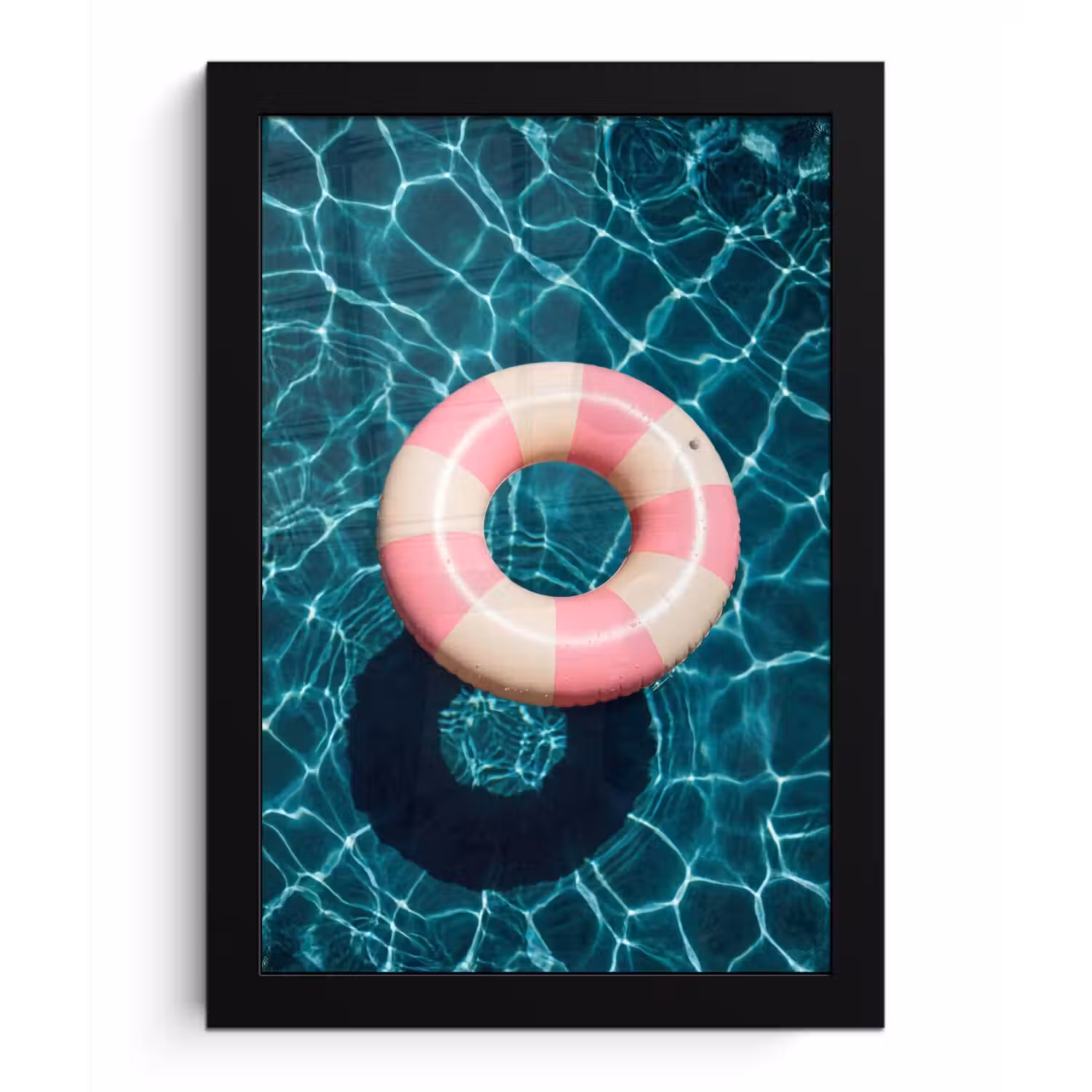 Drijvend - Zwemband - Water fotolijst zwart zonder passe partout klein -3d