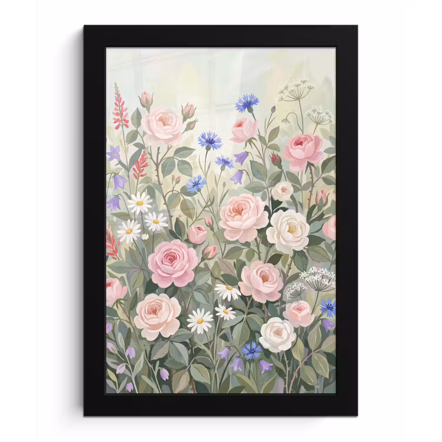 Bloemen - Tuin - Natuur - Kleurrijk fotolijst zwart zonder passe partout klein -3d