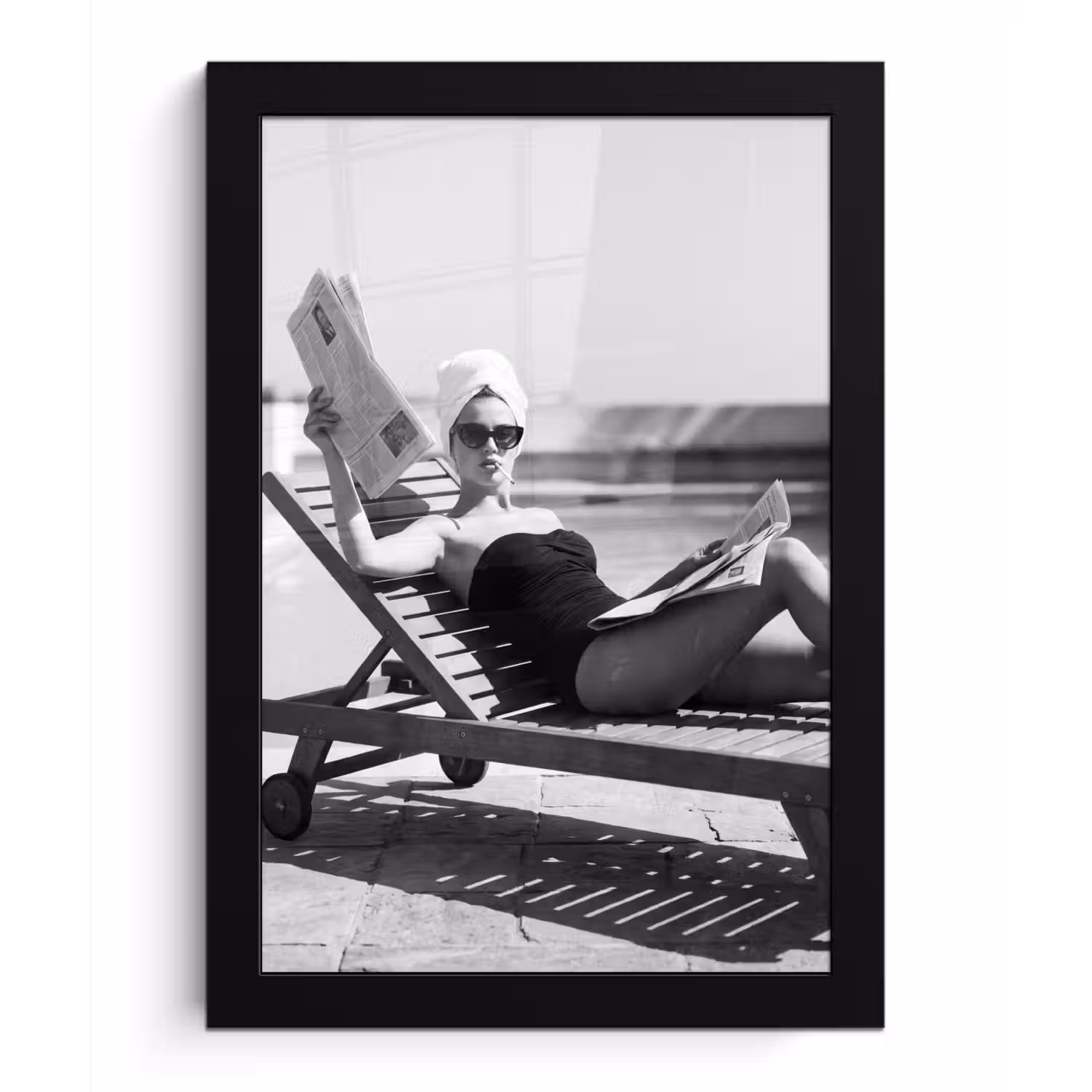 Glamour - Modern - Zwart - Wit fotolijst zwart zonder passe partout klein -3d