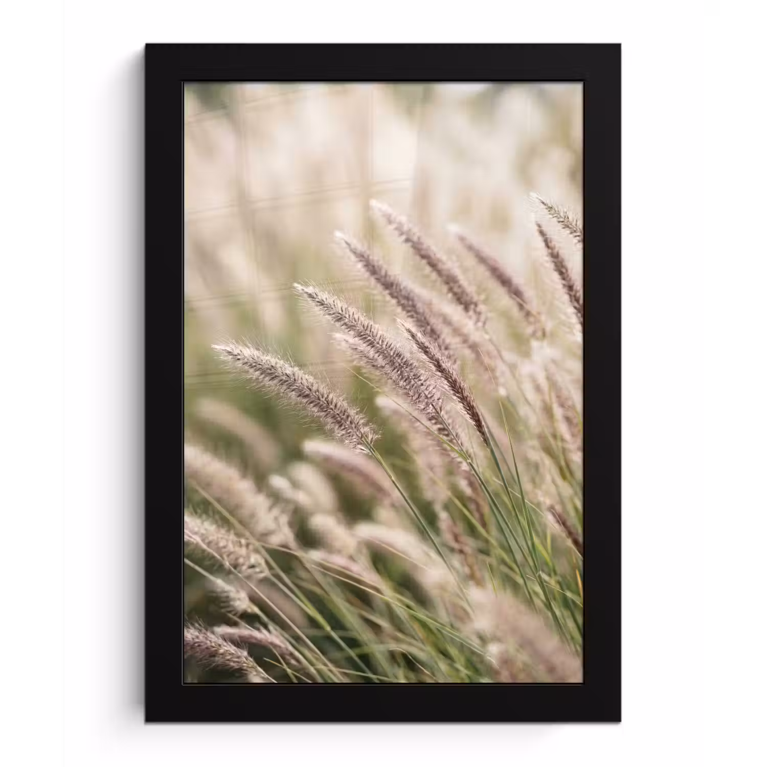 Gras - Close up - Groen fotolijst zwart zonder passe partout klein -3d